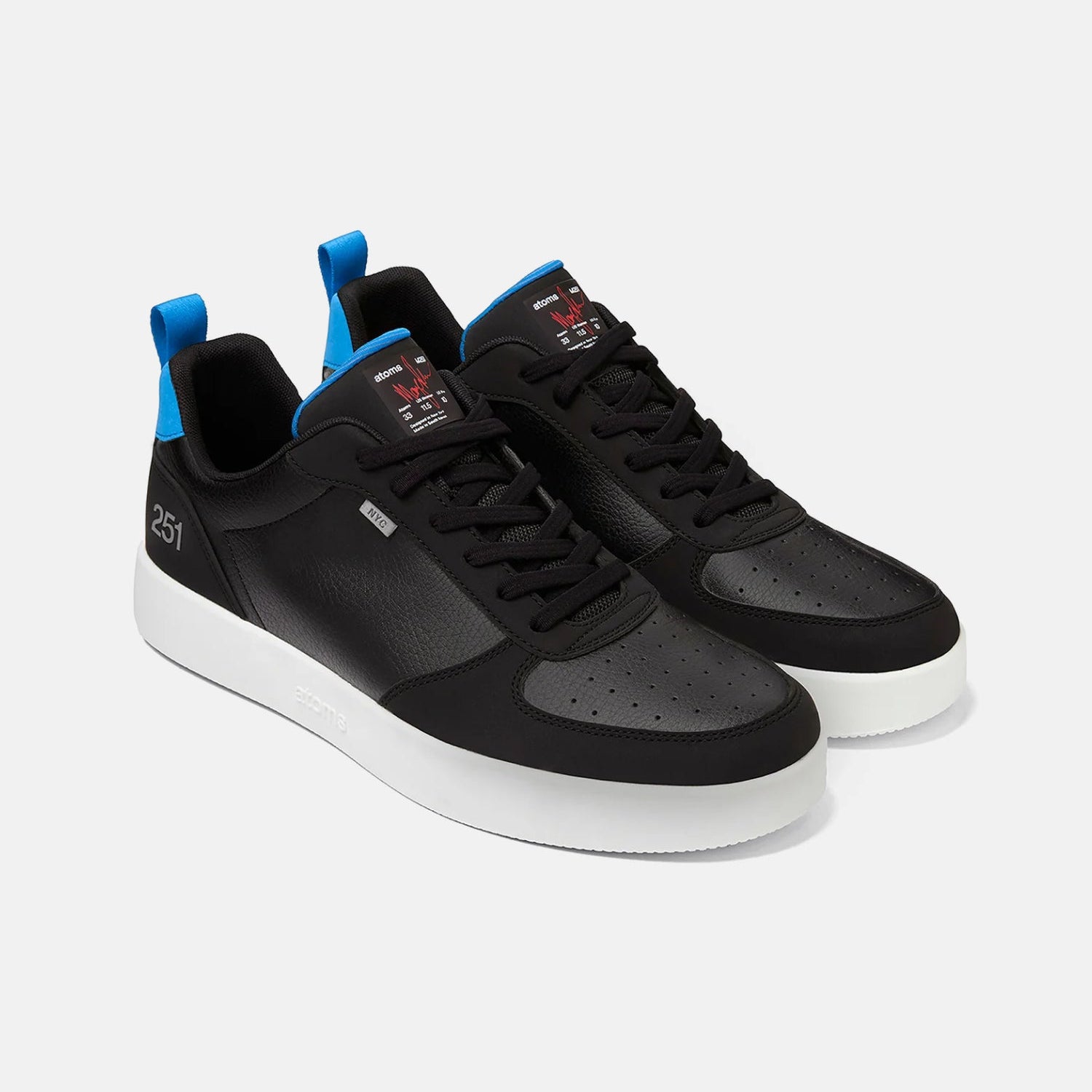 Atoms 251 Low Sneakers - Blue & Black Colorway + Ridge Wallet Bundle | MKBHD Edition | Dark Mode Style | Perfect for Casual Wear & Everyday Use