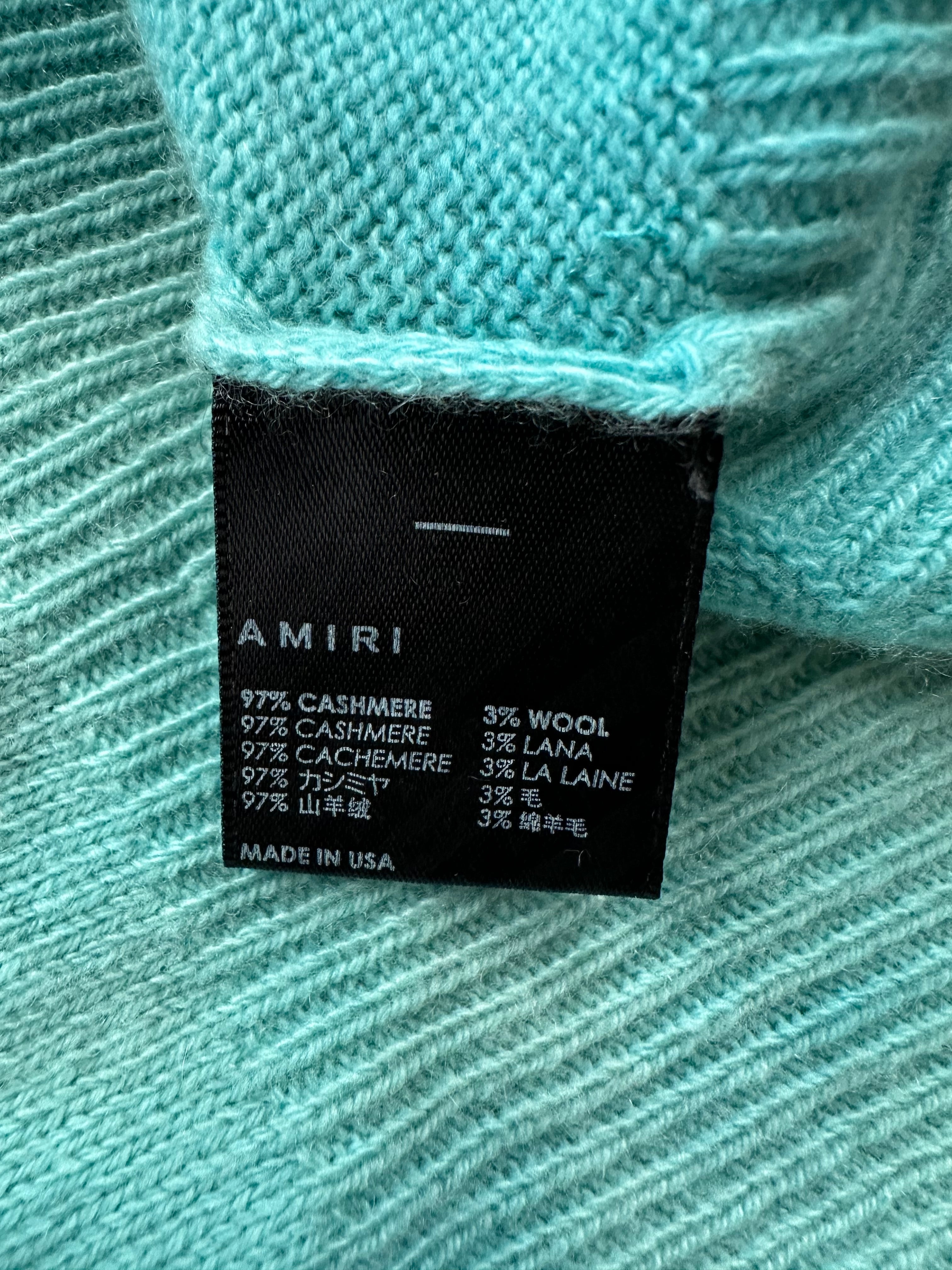 Amiri Black & Blue Tie Dye Cashmere Distressed Hoodie - Luxury Men's Streetwear for Casual Wear & Urban Fashion