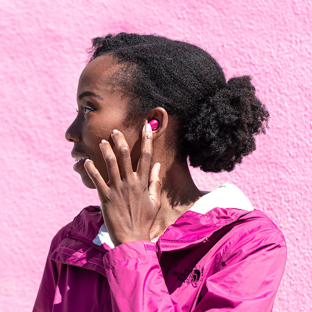 JBuds Mini True Wireless Earbuds Pink - Bluetooth 5.0 Earbuds with 24H Playtime, IPX5 Waterproof, Touch Control for Running, Workout & Daily Use