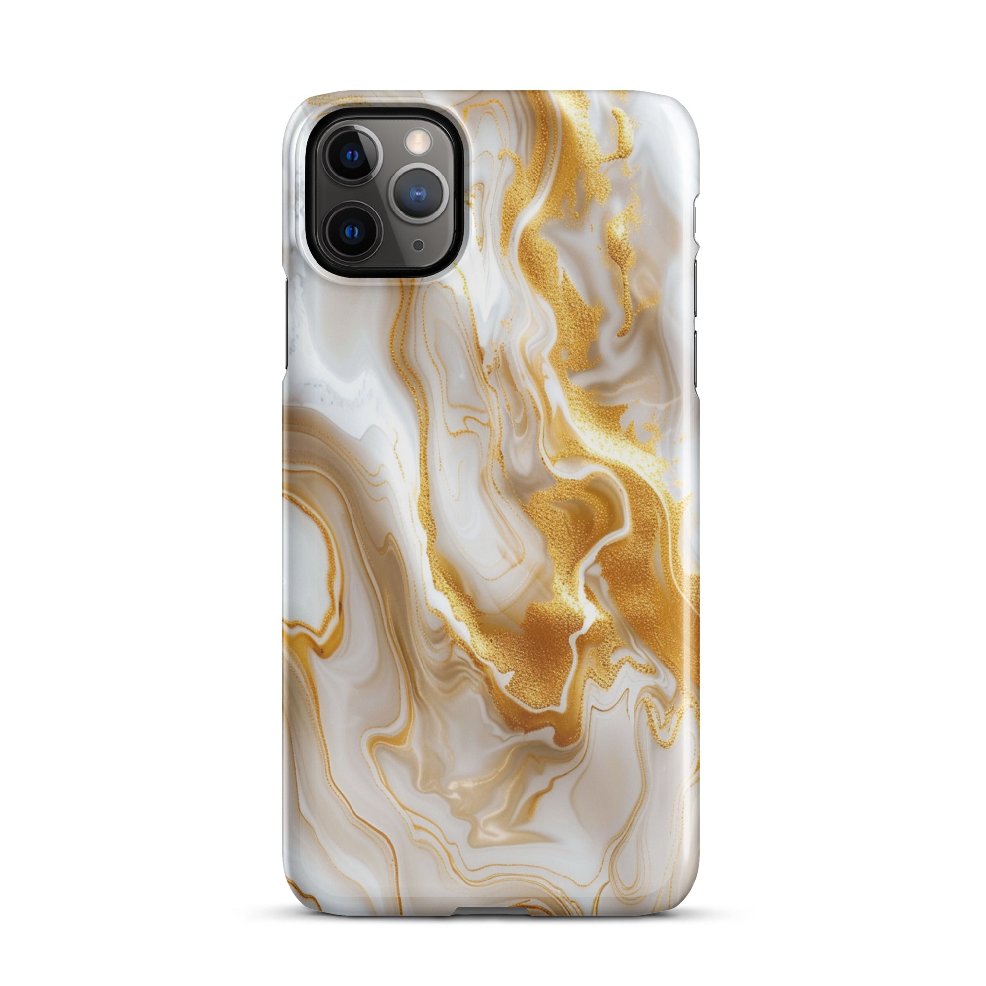 Elegant Gold Marble Snap Case for iPhone 14/13/12/11 Pro Max - Stylish Protective Cover with Secure Fit - Perfect for Daily Use, Work & Travel