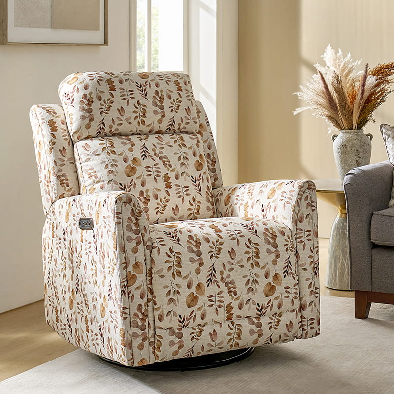 Alois Swivel Rocker Recliner Chair with Adjustable Headrest - Comfortable Living Room Furniture for Relaxing, Reading & Watching TV