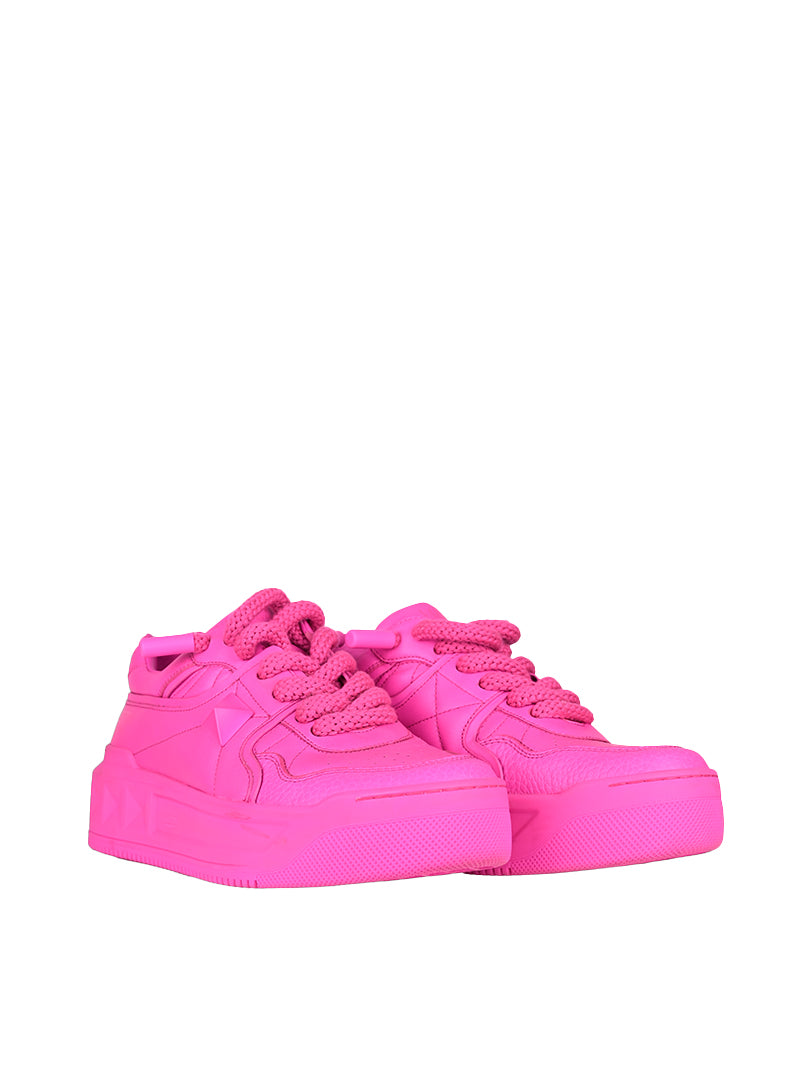 Valentino One Stud XL Fuchsia Sneakers - Women's Size 40 | Luxury Designer Fashion Shoes for Casual Wear & Street Style