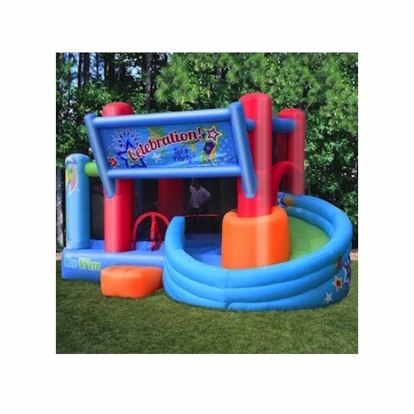 KidWise Celebration Bounce House with Tower Slide - Inflatable Jumping Castle for Kids Birthday Parties, Backyard Play & Outdoor Events