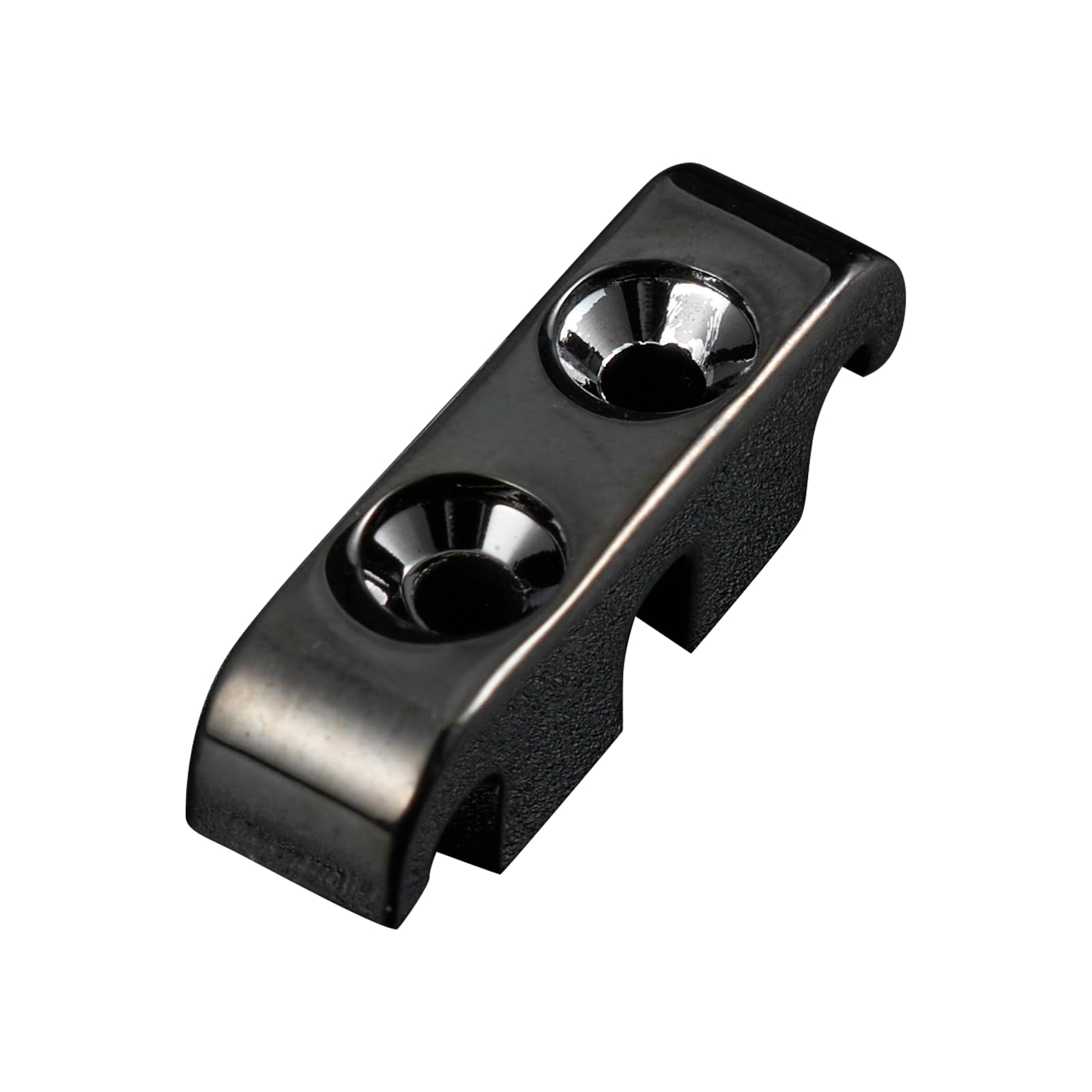 Black Bass Head Retainer for Electric Bass Guitar - 3-String Retainer with Mounting Screws & String Tree | Replacement Bass String Parts for Guitar Maintenance & Setup | Perfect for DIY Guitar Repair & String Action Adjustment