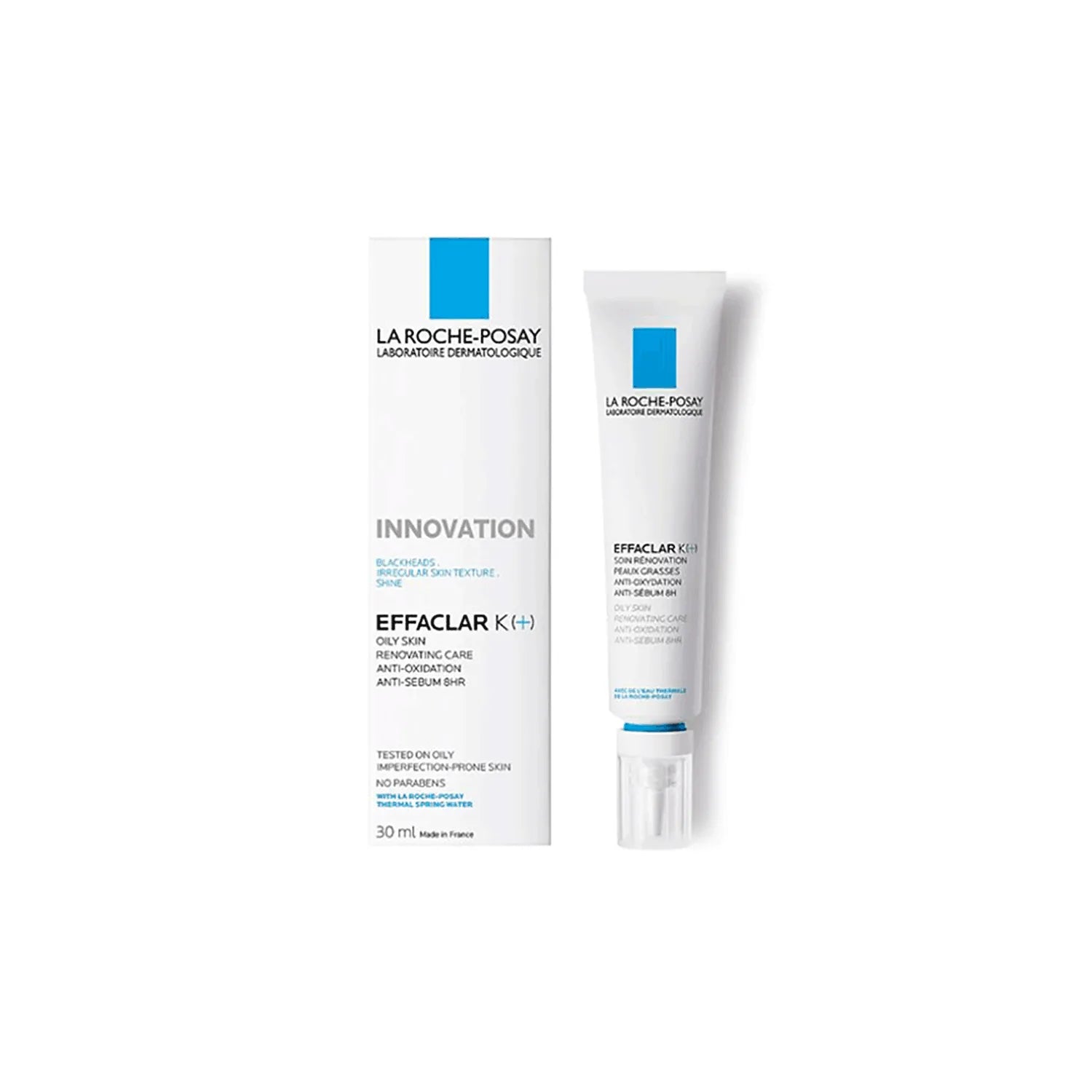 La Roche-Posay Effaclar K+ Cream 30ml - Oil-Free Moisturizer for Oily & Acne-Prone Skin | Daily Face Care for Blemish Control & Pore Refining