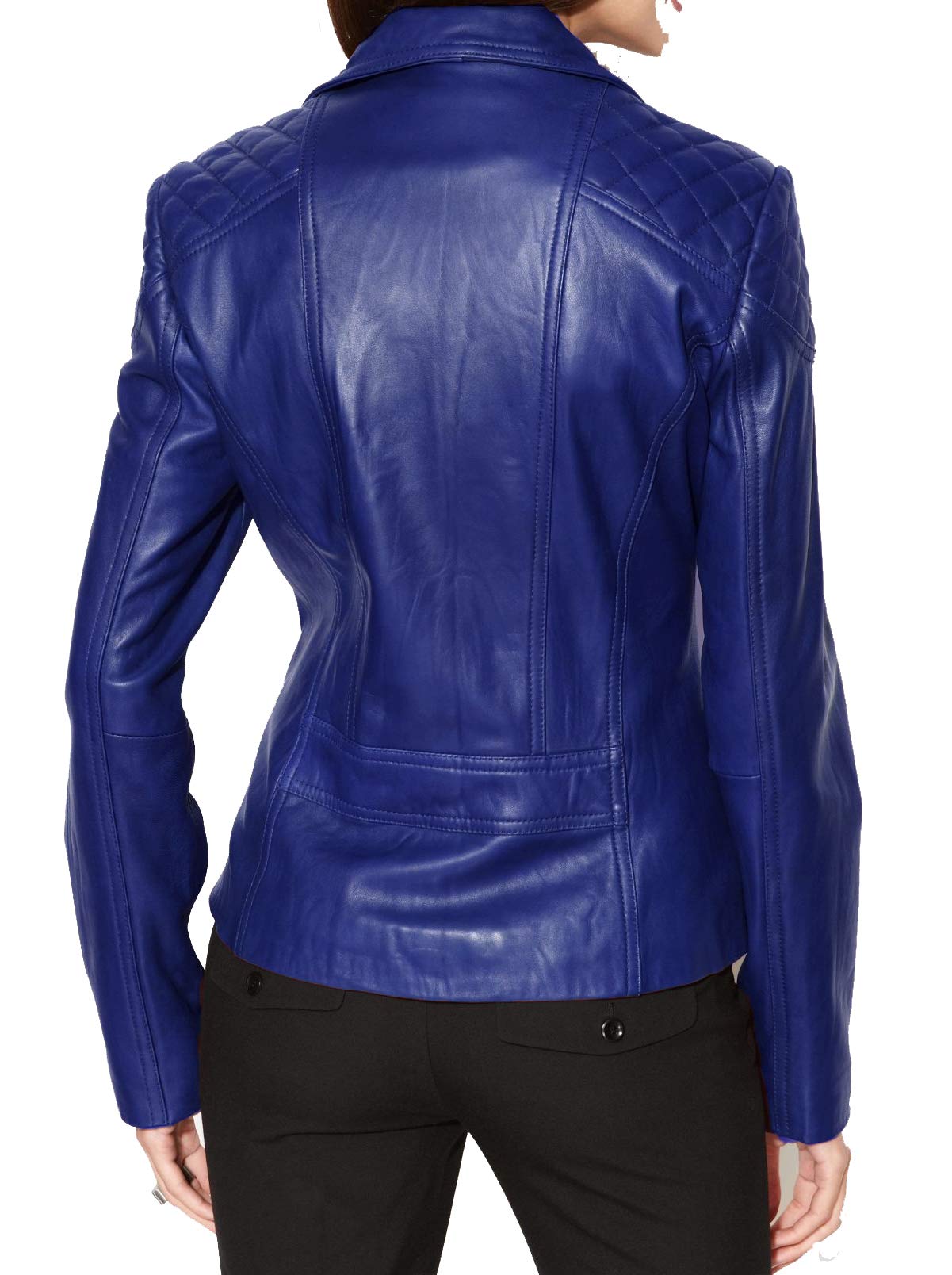 Women's Genuine Lambskin Leather Bomber Jacket - Motorcycle Biker Jacket for Women (Size 85) | Stylish Outerwear for Riding, Casual Wear & Night Out