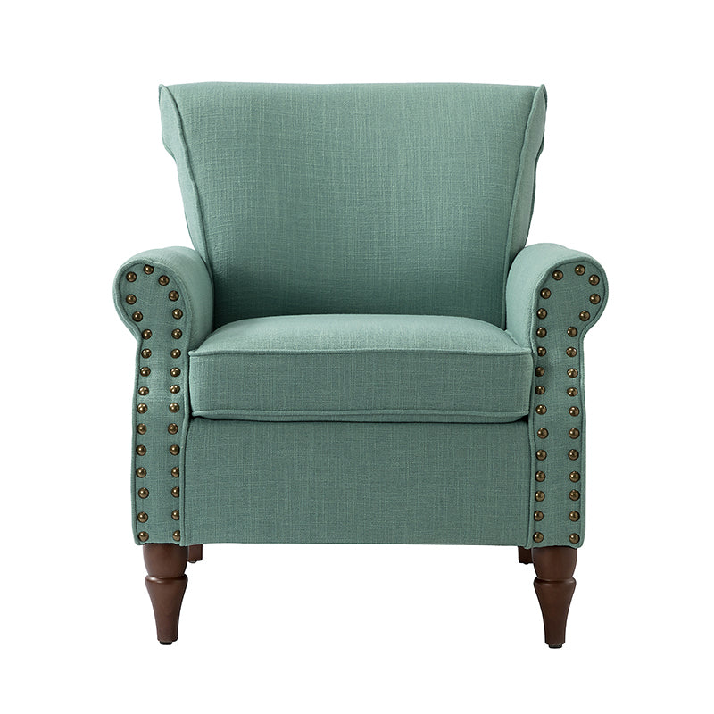 Hypanis Upholstered Armchair with Solid Wood Legs - Modern Living Room Accent Chair for Home, Office & Reading Nook - Comfortable Lounge Chair for Relaxing & Decor