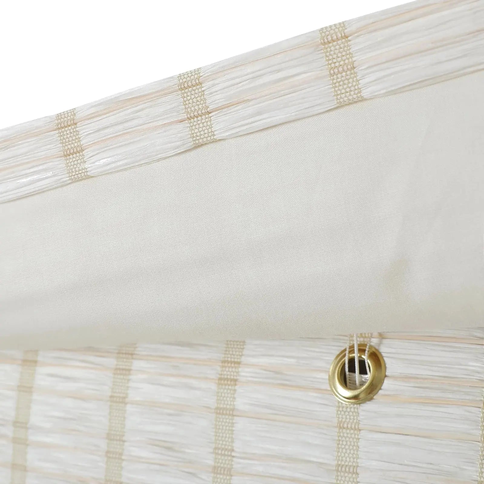 Natural Bamboo Woven Window Shade - Eco-Friendly Paper White Roller Blinds for Home & Office Privacy & Sun Protection