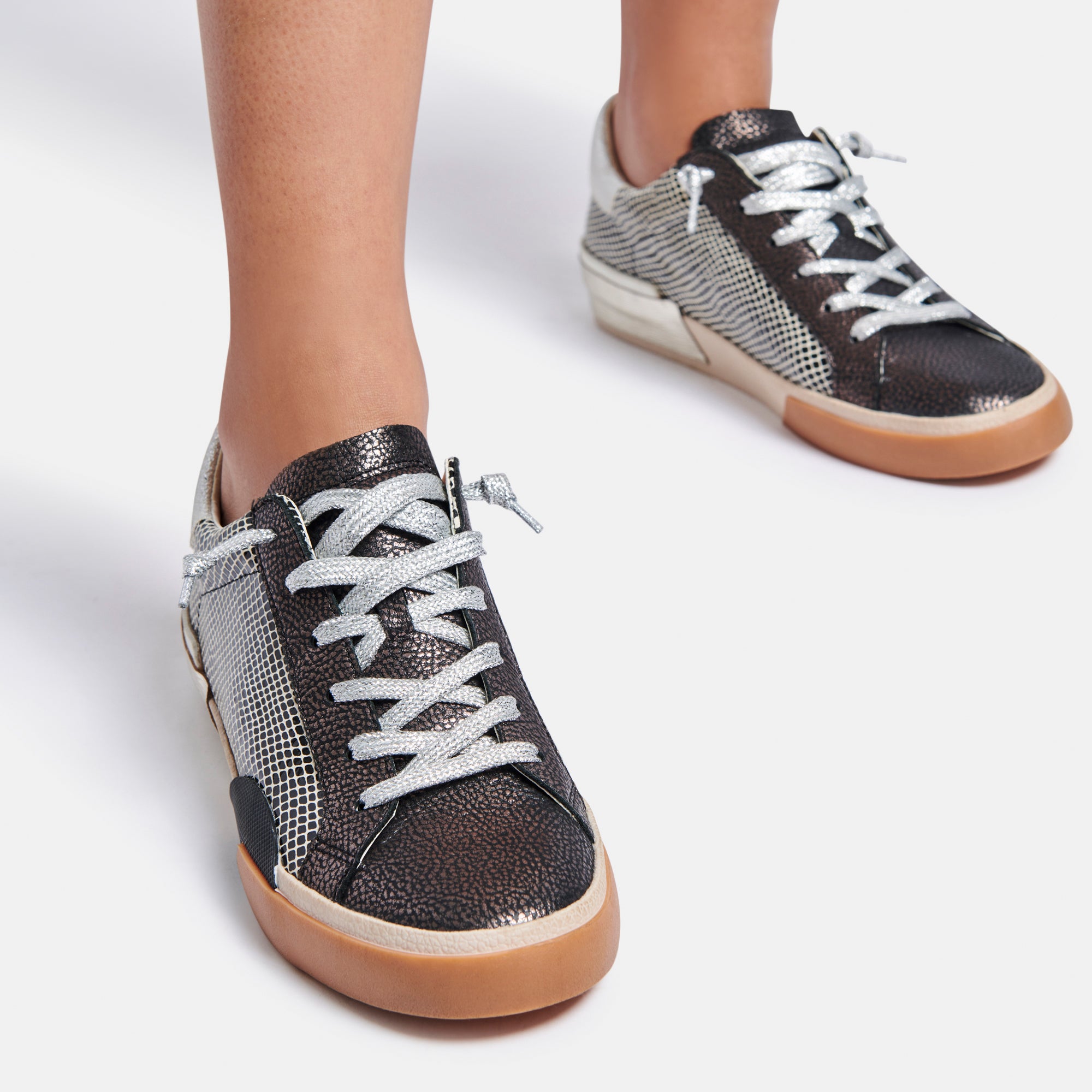 ZINA SNEAKERS MERCURY LEATHER - Women's Fashion Sneakers for Casual Wear, Walking & Everyday Comfort | Stylish & Lightweight Shoes for Work, Travel & Outfits