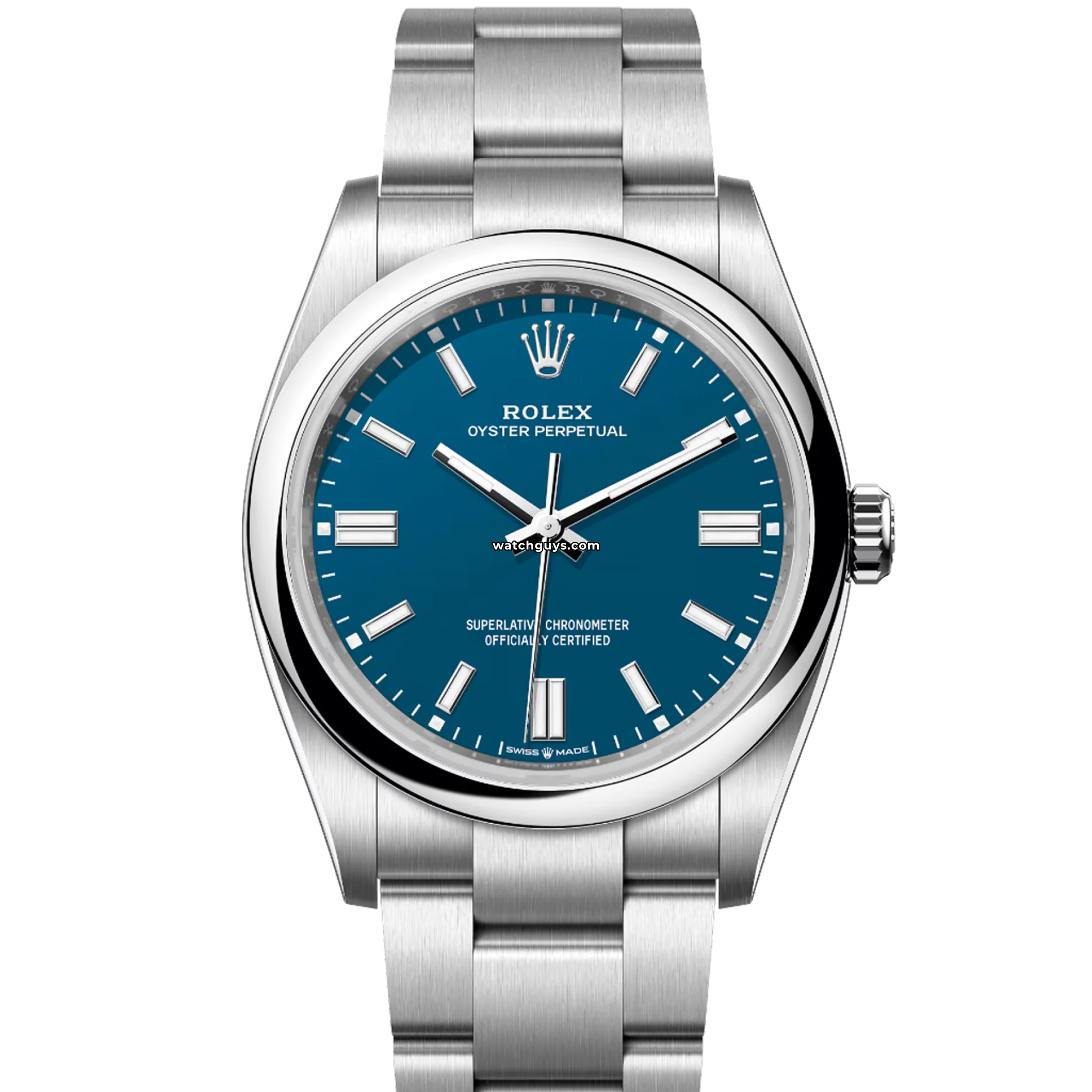Rolex Oyster Perpetual 126000 Men's Watch - 36mm Stainless Steel Case, Flat Blue Dial, Automatic Movement | Luxury Dress Watch for Business & Formal Occasions