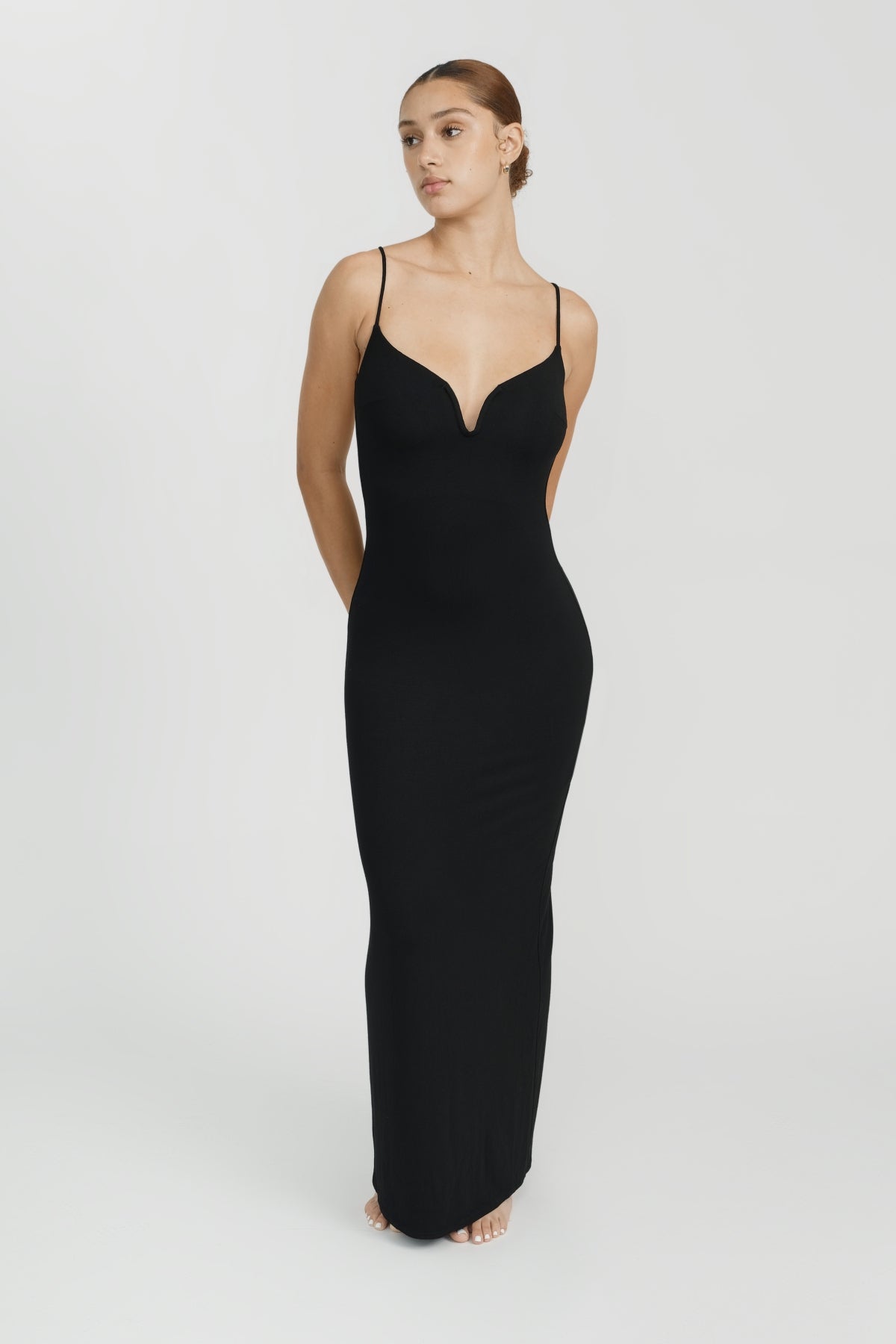 Stylish Black Koa Maxi Dress for Women - Elegant Long Flowy Summer Dress for Beach, Vacation & Casual Outings