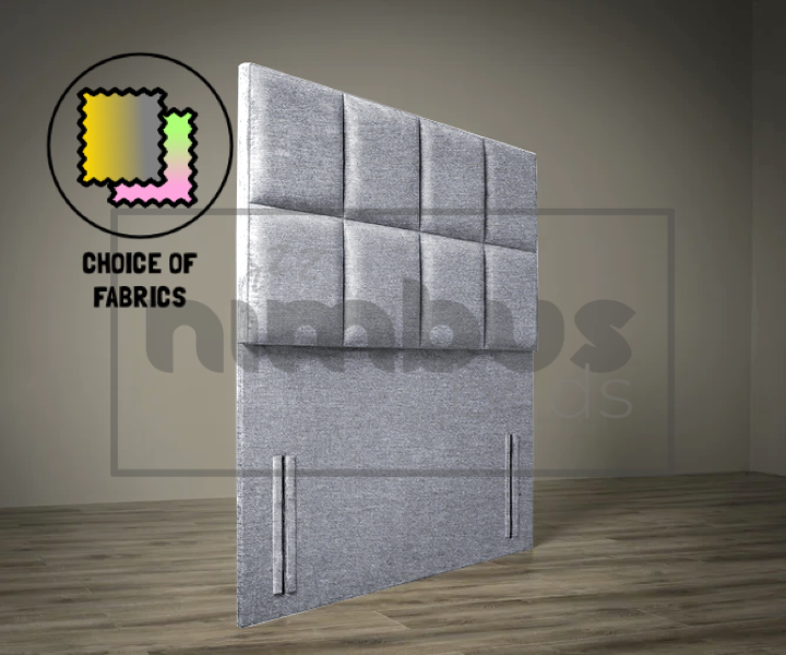 8 Square Floor Standing Headboard - Modern Upholstered Bed Frame Headboard for Bedroom Decor - Perfect for Master Bedroom, Guest Room & Apartment