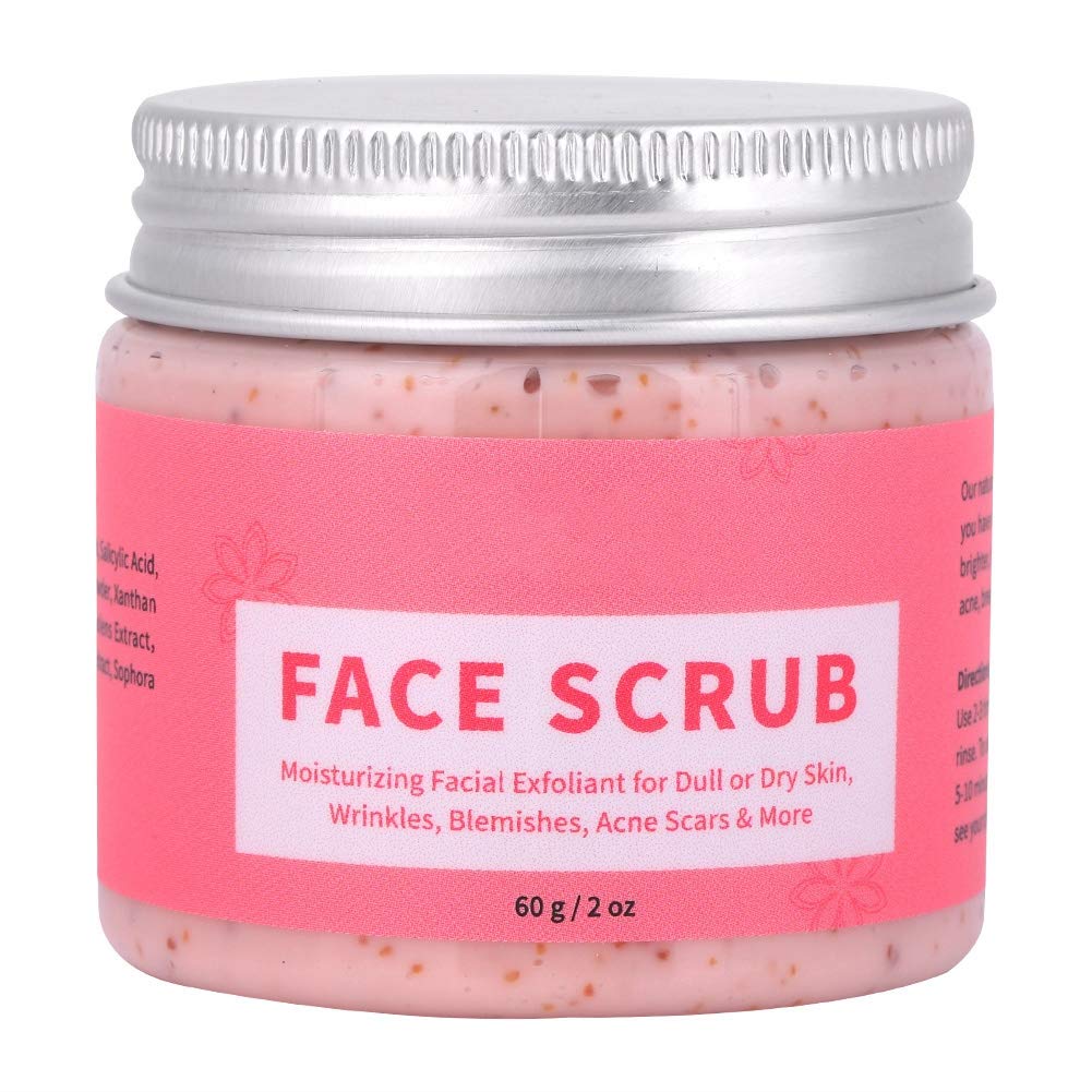 Natural Exfoliating Face Cream & Scrub - Gentle Massage for Callus Removal, Hydrating Moisturizer for Acne Treatment | Best for Sensitive Skin & Daily Skincare Routine