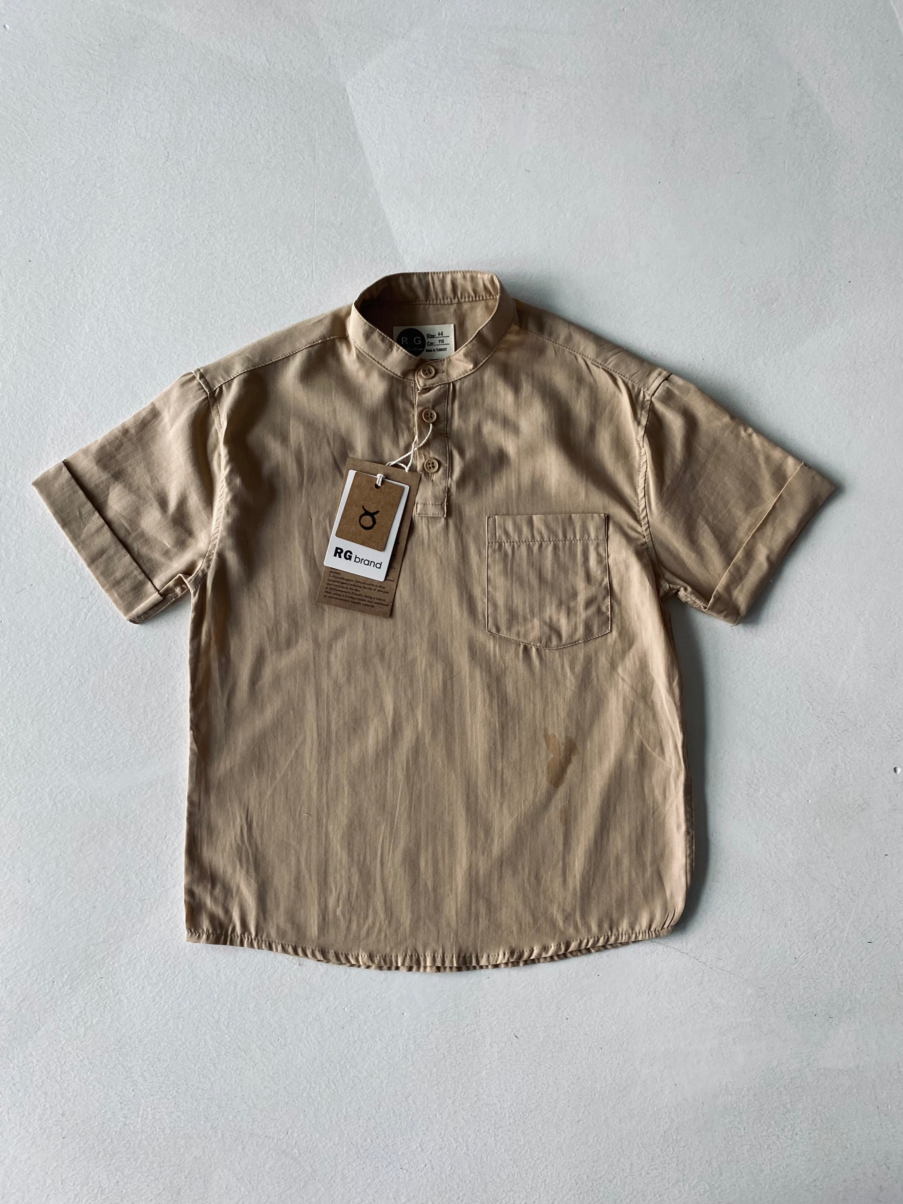 Stylish Mandarin Collar Linen Shirt for Men - Breathable & Comfortable Summer Casual Wear for Office, Travel, and Outdoor Events