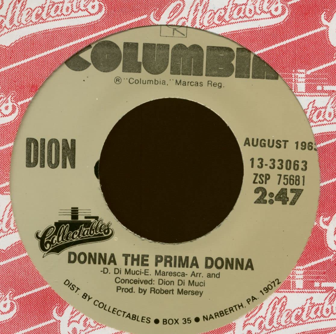 Vintage Ruby Baby / Donna The Prima Donna 45 RPM Single Record - Perfect for Collectors, DJs & Retro Music Lovers - Great for Home Decor, Vinyl Collections & Retro Parties
