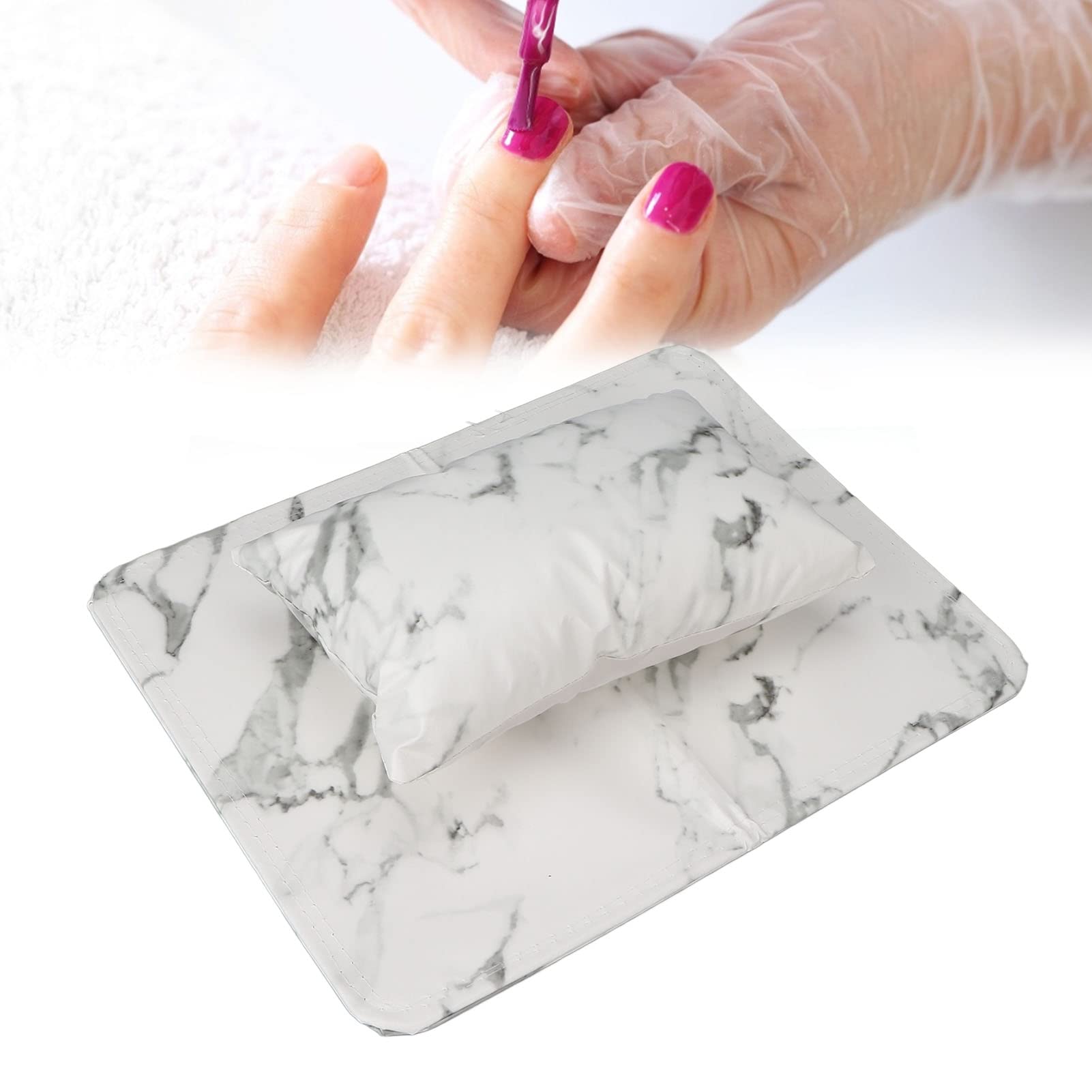 Premium Nail Art Hand Pillow - Detachable & Washable PU Leather Manicure Cushion for Nail Artists | Perfect for Salon, Home Manicures & Nail Art Practice