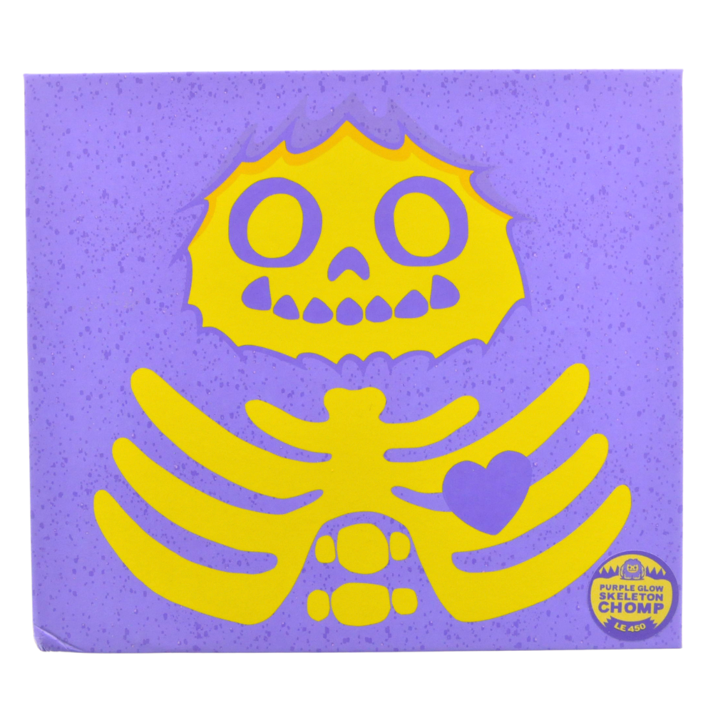 Abominable Toys Chomp – Electric Purple Skeleton Glow in The Dark Action Figure – Limited Edition of 450 Pieces – Plastic Empire Exclusive Collectible for Horror Fans & Halloween Decor