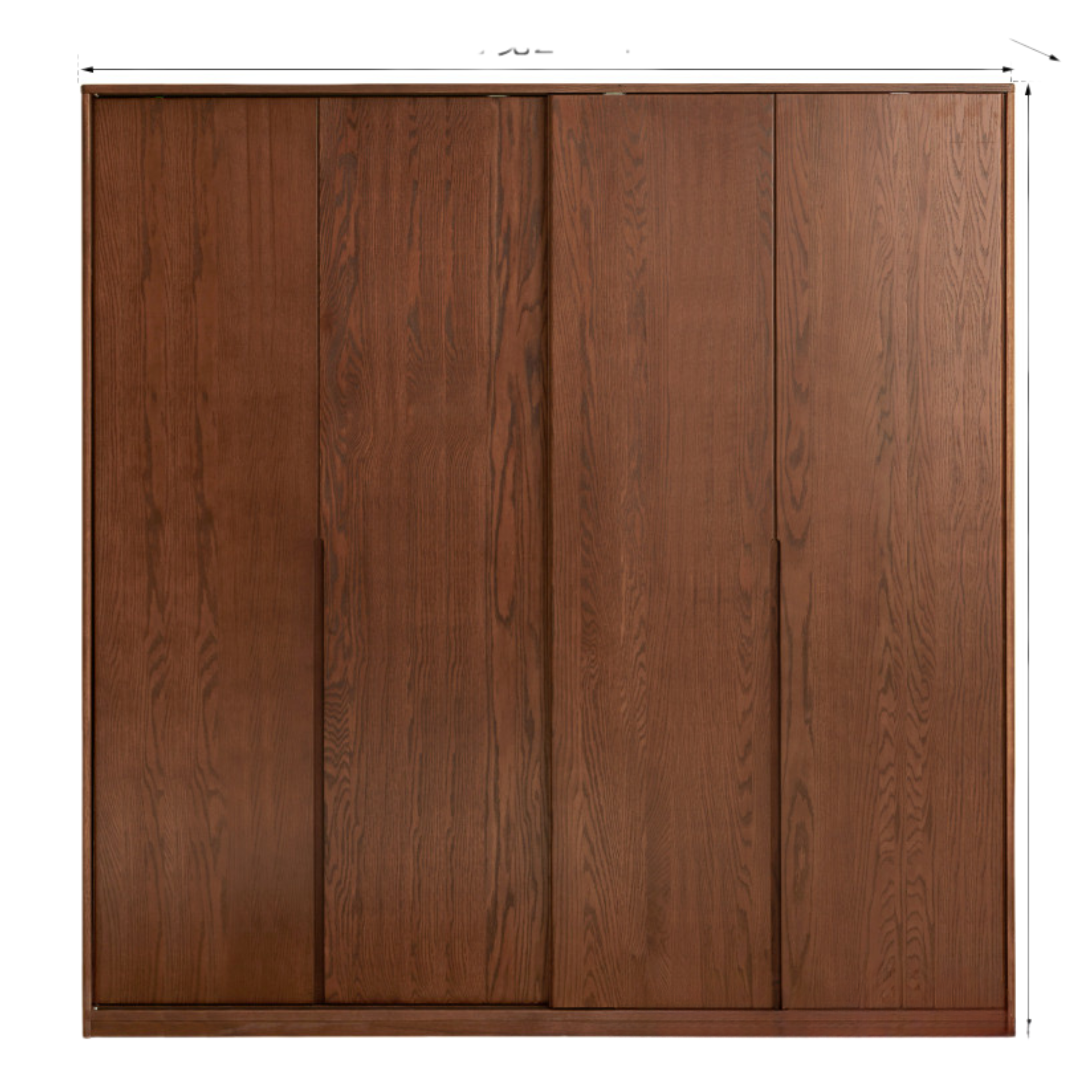 Solid Oak Wood Sliding Door Wardrobe Closet - Modern & Spacious Storage for Bedroom, Walk-In Closet, or Living Room Organization