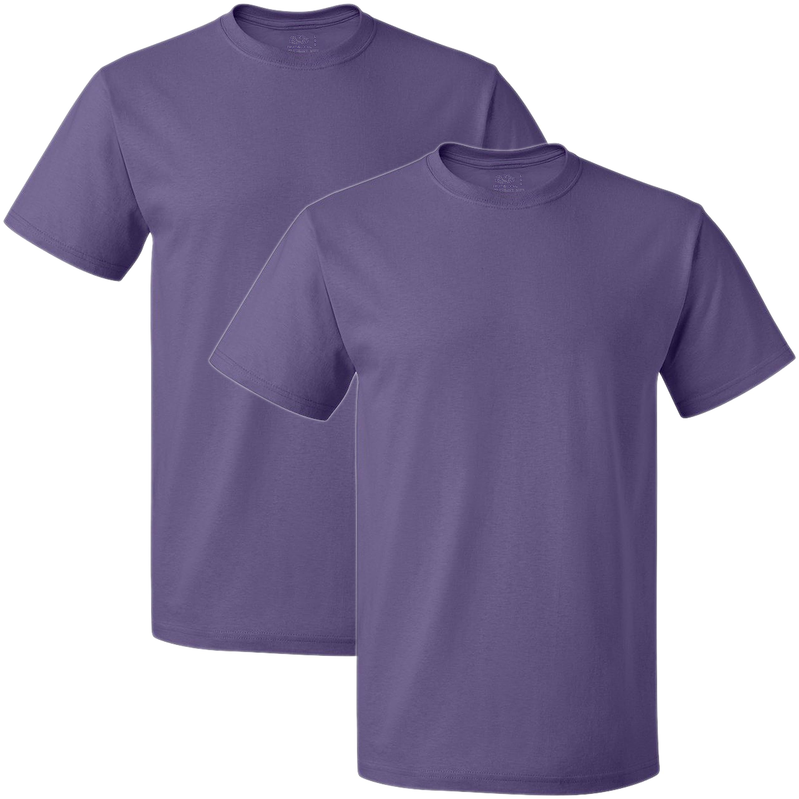 Fruit of the Loom Men's Lightweight Cotton Crew Neck T-Shirts Multipack - Soft Comfortable Basic Tees for Casual Wear, Workout & Everyday Use