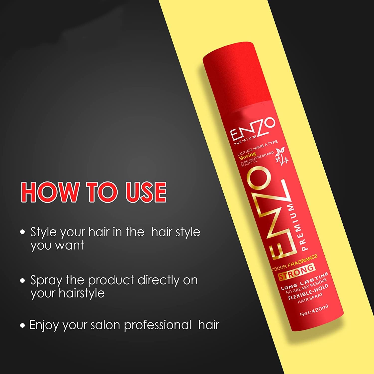 Professional Hair Fixing Spray for Women - Long Lasting Extreme Hold Hair Styling (14oz/420ml) | Shine Enhancing Hairspray for All-Day Volume & Frizz Control | Perfect for Weddings, Parties & Everyday Styling