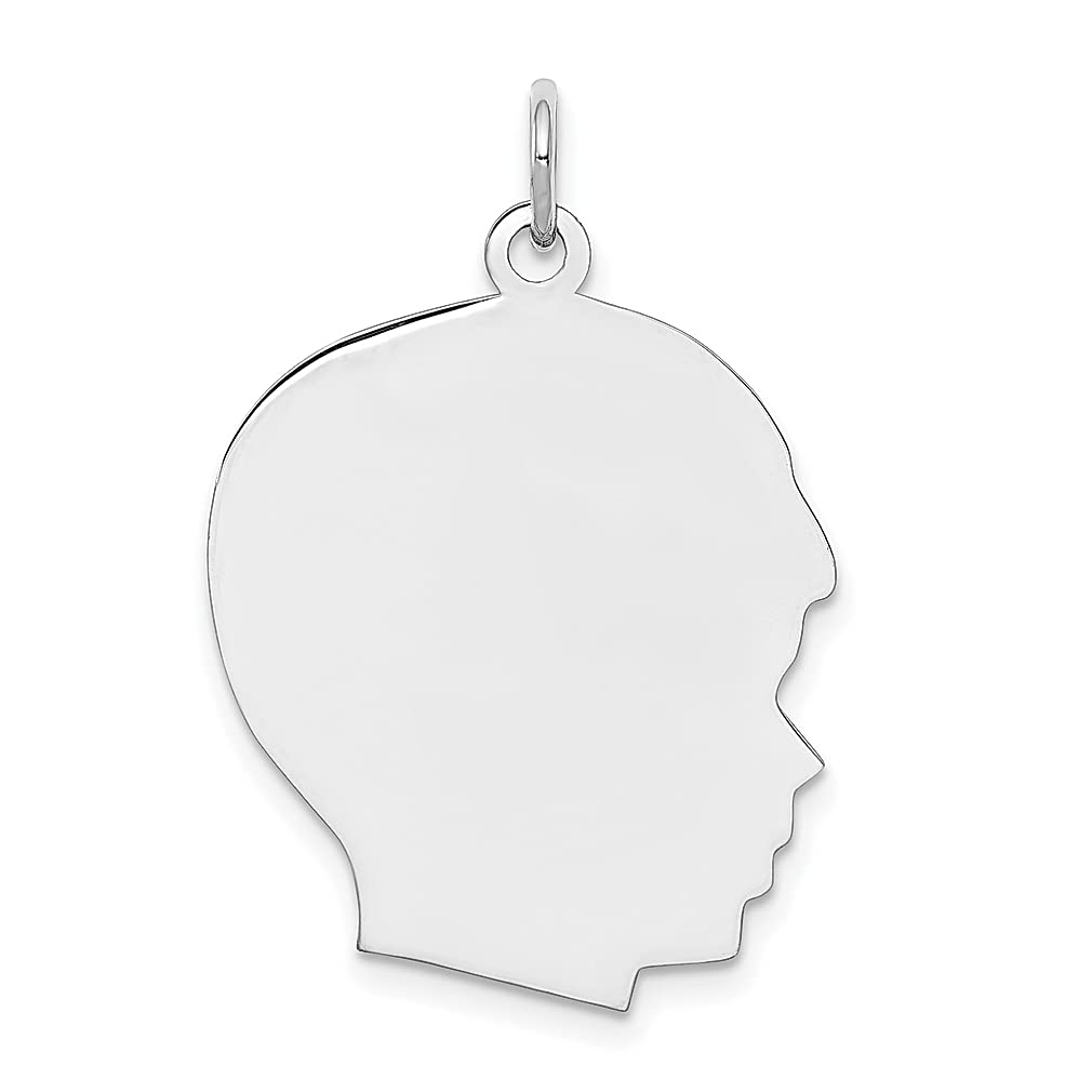 Sterling Silver Rhodium Plated Engravable Boy & Girl Front Back Disc Charm Necklace Pendant - Baby Keepsake Jewelry for Women - Perfect Gift for Her, Mom, Grandma - Ideal for Birthdays, Anniversaries & Special Occasions