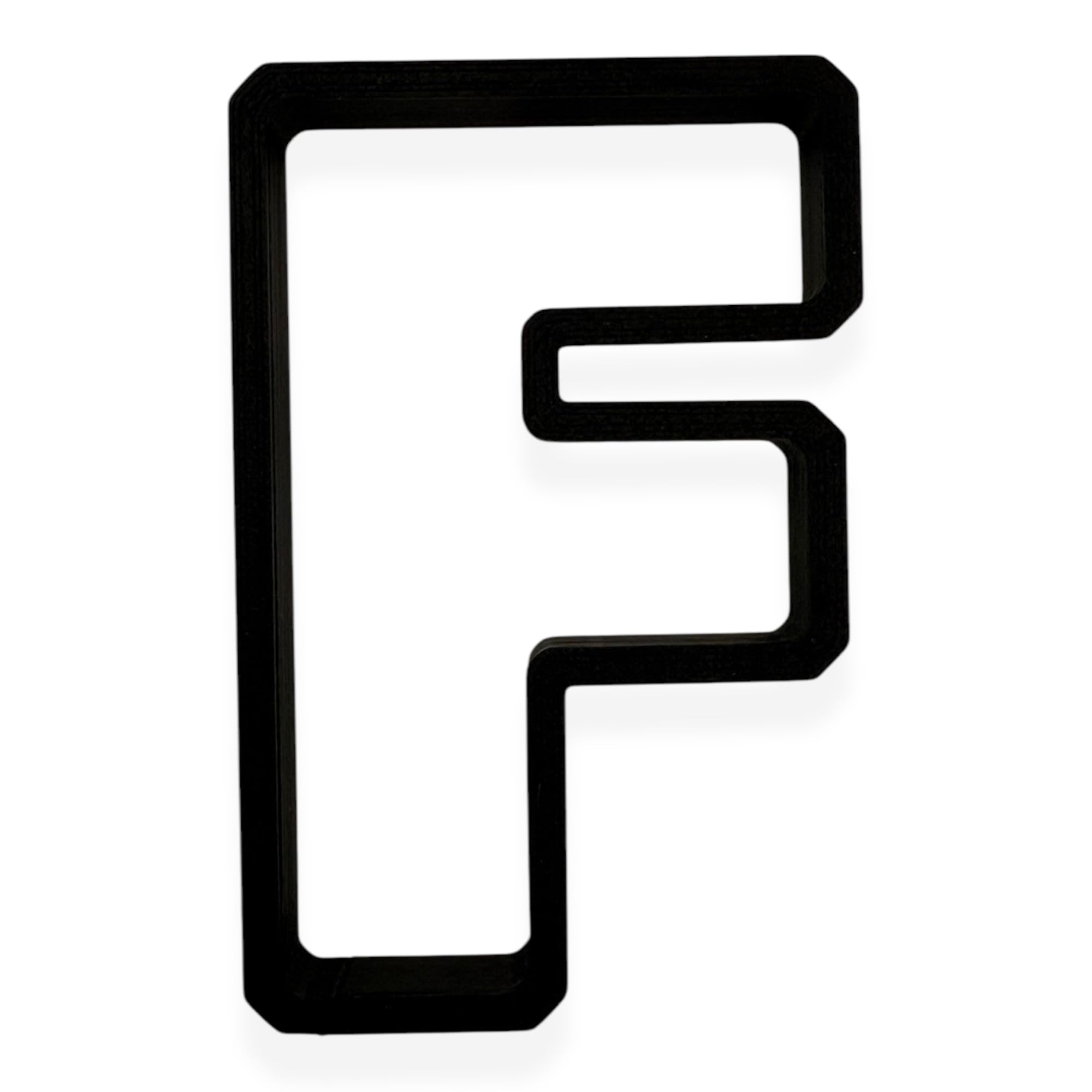 F Capital Block Letter Cookie Cutter - 4 Inch Alphabet Baking Tool with Easy Push Design for DIY Cookies, Cakes & Party Decorations