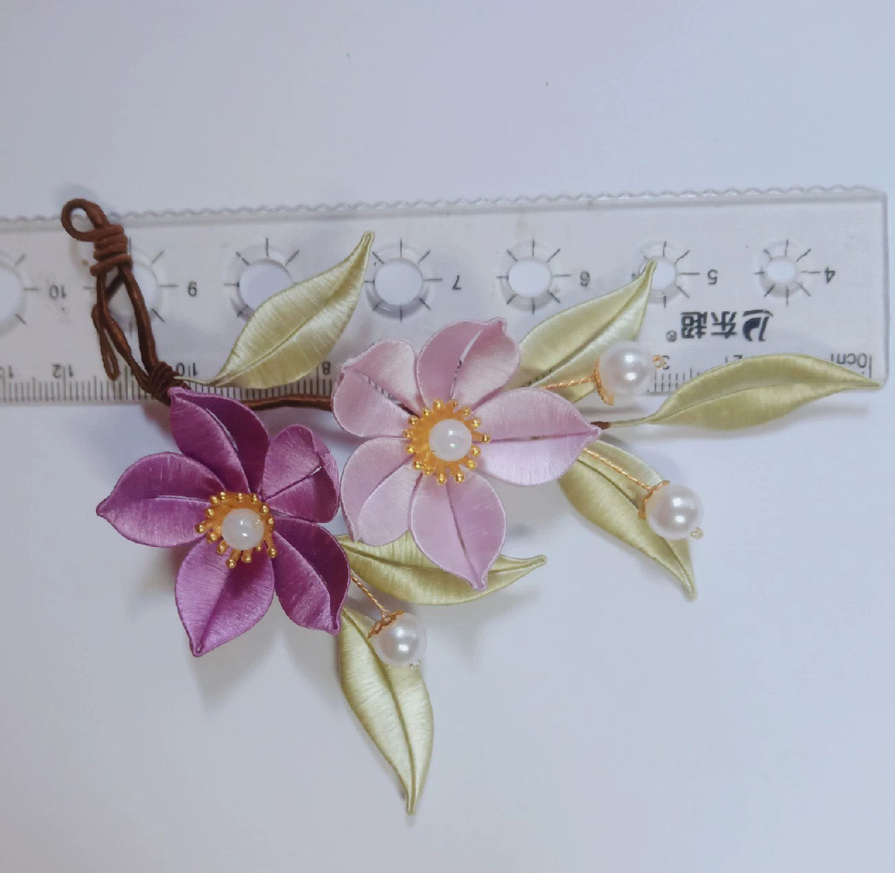 Handmade Silk Flower Brooch - Elegant Floral Pin for Women - Perfect for Weddings, Parties & Special Occasions