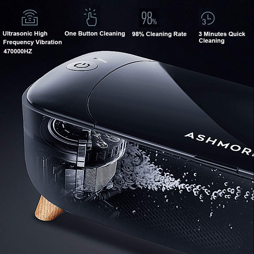 Portable Ultrasonic Eyeglasses & Jewelry Cleaner - 47000Hz Fast Cleaning in 1 Minute, 98% Cleaning Rate - Perfect for Watches, Dentures, Makeup Tools, Tableware - Ideal for Home, Travel & Professional Use (Green)