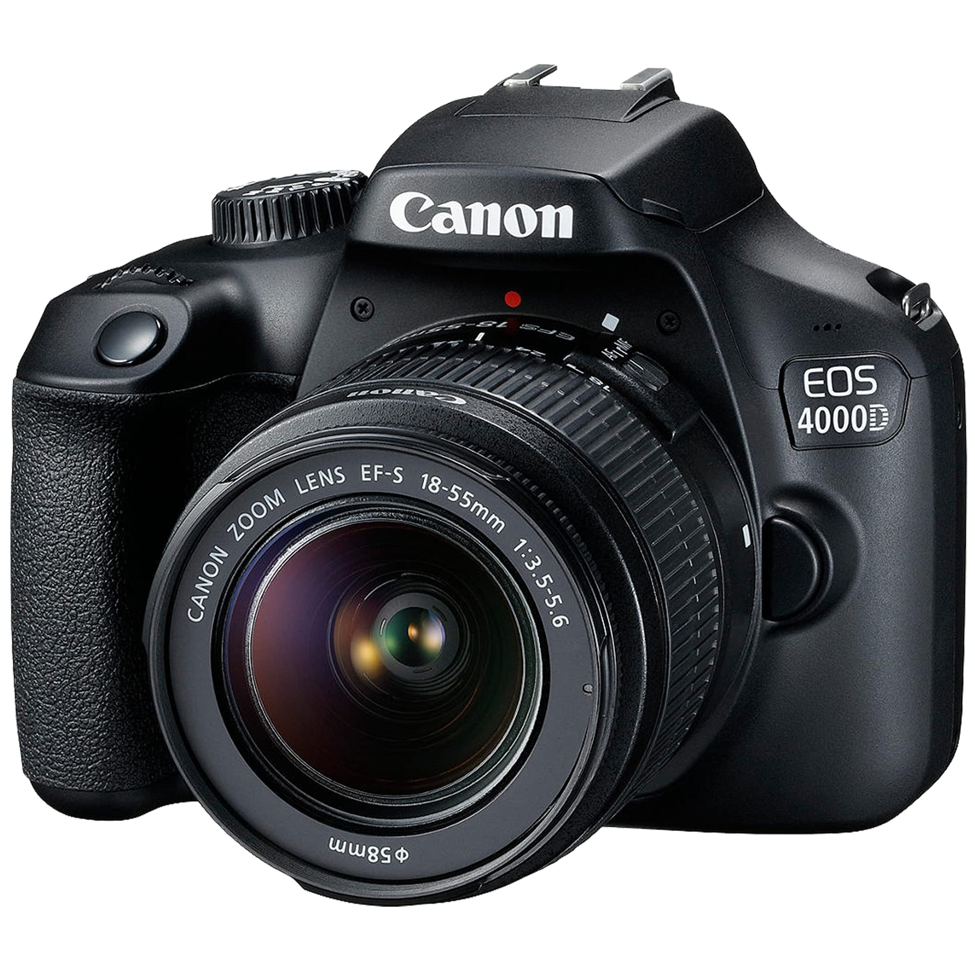 Canon EOS 4000D Rebel T100 DSLR Camera Bundle with EF-S 18-55mm Lens, 500mm/1000mm Manual Focus Lens, 2X Teleconverter, 32GB SD Card, Tripod & Case - 24pc Accessory Kit (Renewed) - Perfect for Photography, Travel & Wildlife Shooting
