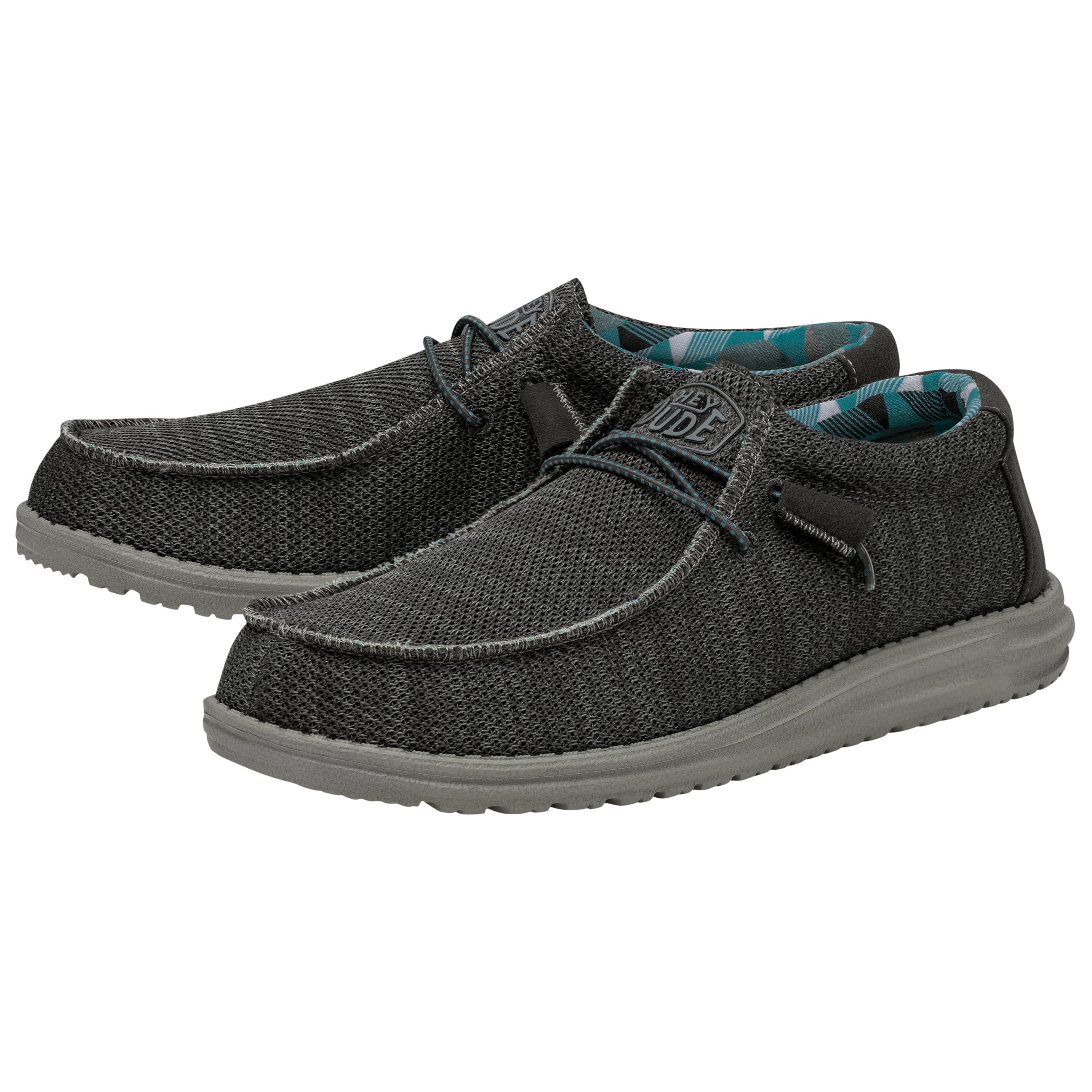 Hey Dude Men's Wally Sox Lace-Up Loafers - Breathable Comfortable Lightweight Casual Shoes for Men | Perfect for Walking, Travel & Everyday Wear