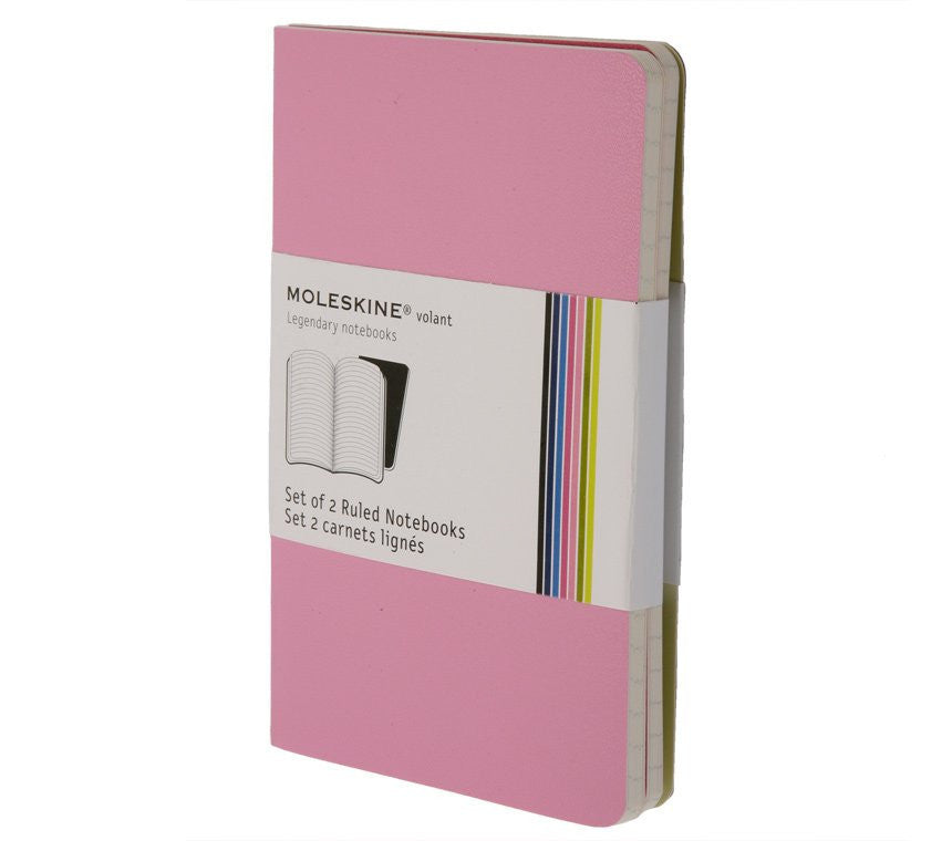 Moleskine Volant Notebook Set of 2 - Pocket Ruled Journal for Notes, Sketches & Daily Planning - Perfect for Students, Travel & Office Use