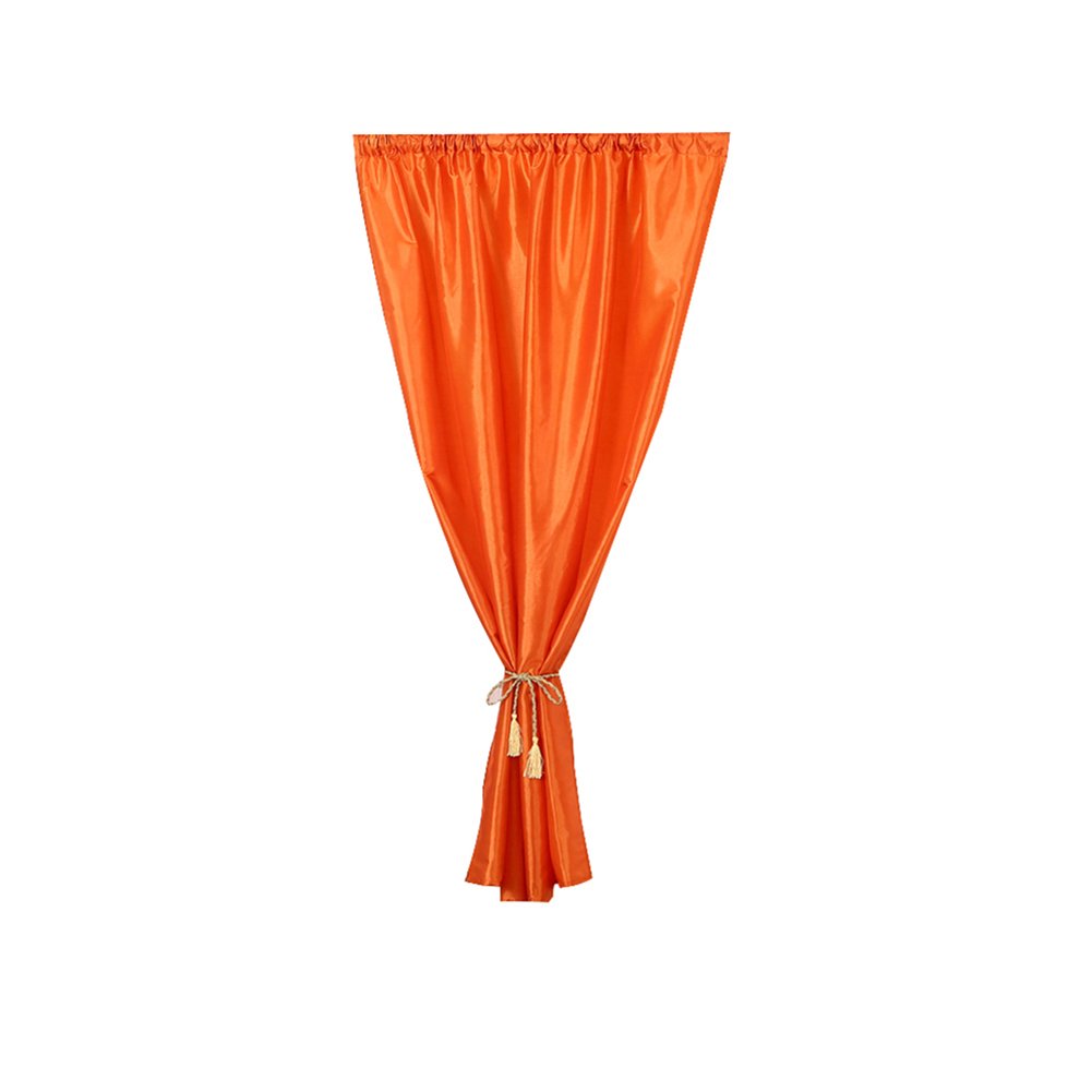 Heaven2017 Orange Satin Window Curtains - Soft, Smooth Room Divider Panels for Living Room, Bedroom & Hotel Decor | Light Filtering Drapes for Privacy & Elegant Home Styling