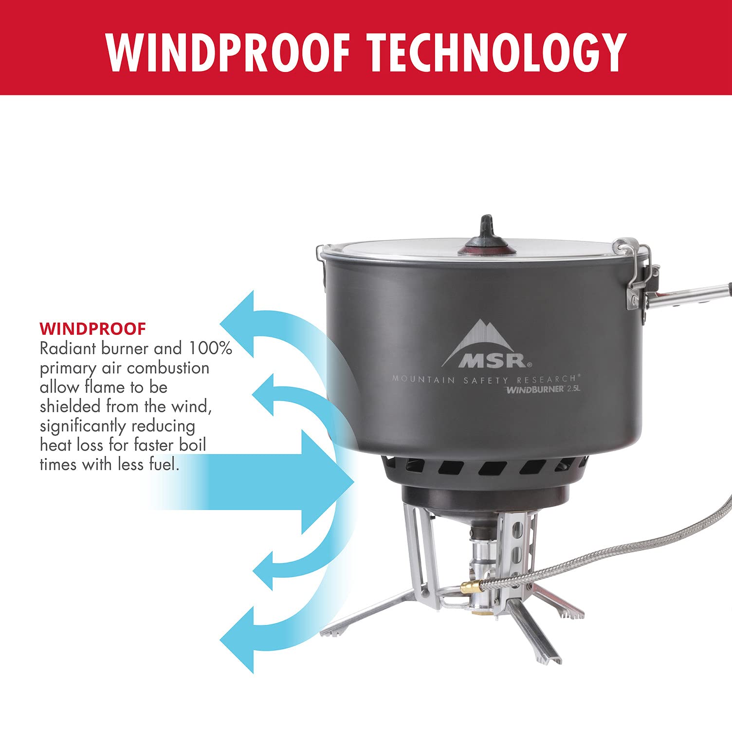 MSR WindBurner Group Windproof Camping Stove - Compact Backpacking Cookware System for Outdoor Adventures, Hiking & Emergency Preparedness