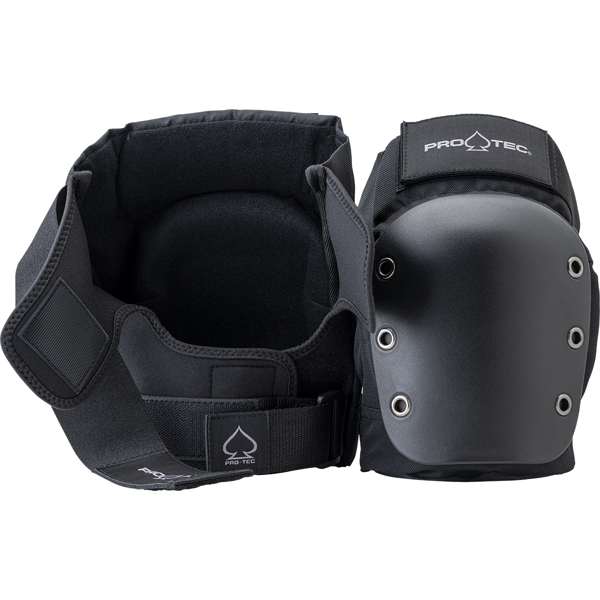 STREET KNEE PAD - Open Back Black Knee Protection for Skateboarding, Cycling & Outdoor Sports