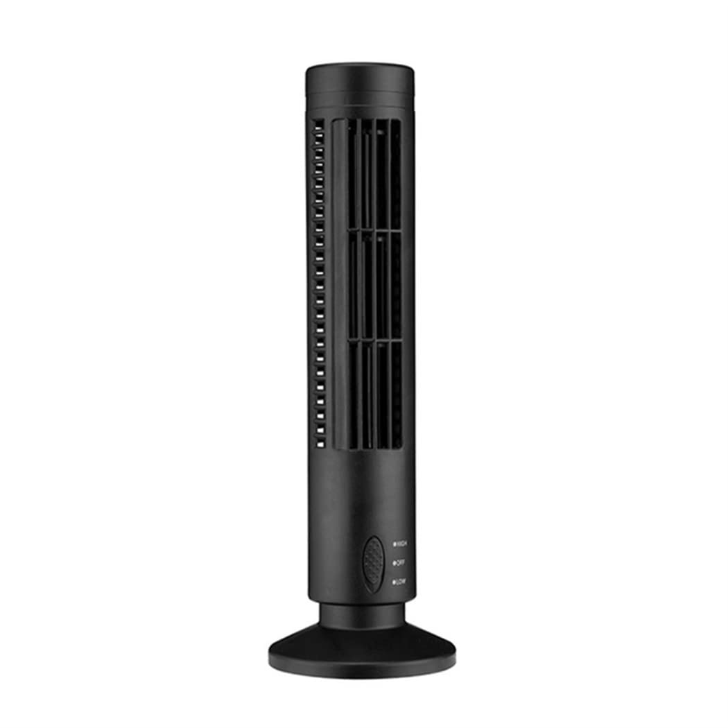 CAUME Portable USB Air Conditioner Fan - Bladeless Desk Cooling Fan with Full Controller for Home, Office & Travel - White/Black - Perfect for Workstations, Dorms & Outdoor Adventures