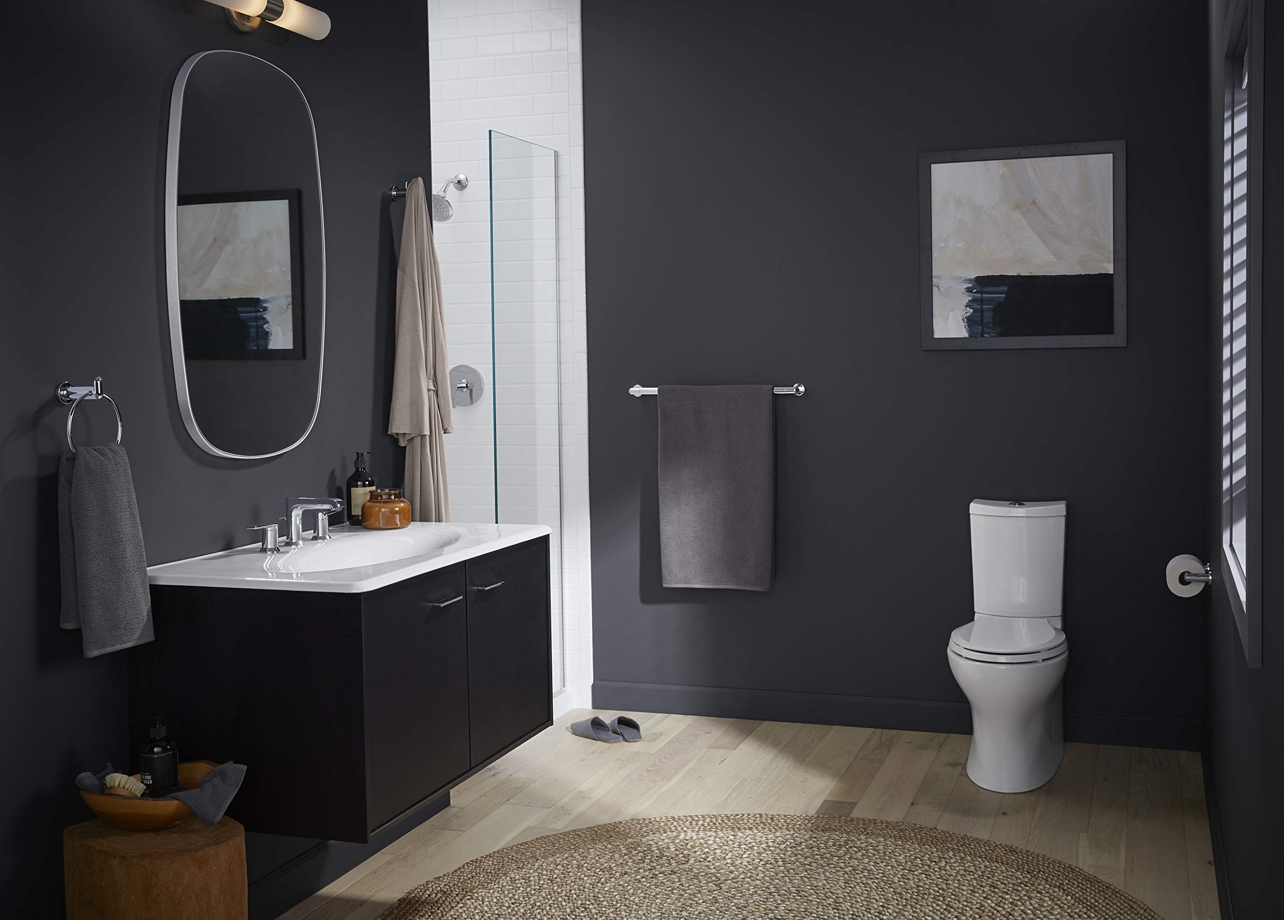 KOHLER Kumin Collection Polished Chrome Towel Bar - Bathroom Towel Holder (Model K-97882-CP) | Perfect for Bathroom, Spa & Guest Room Decor