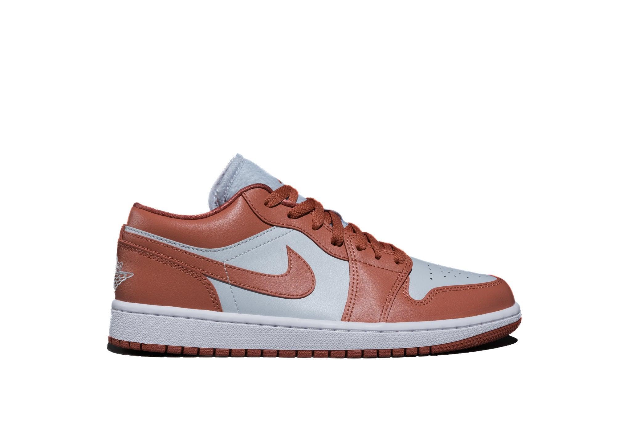 Nike Air Jordan 1 Low Women's Sneakers - Pure Platinum/Sky J Orange (DC0774-080) Size 7.5 | Casual Streetwear Shoes for Women | Perfect for Everyday Wear, Gym & Fashion Outfits