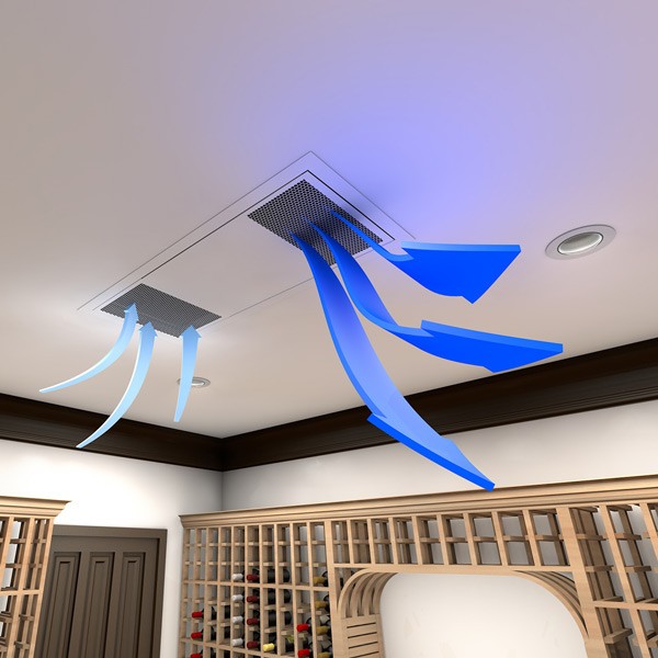 WhisperKOOL 8000 BTU Ceiling Mount Wine Cellar Cooling System - Perfect for Home Wine Cellars, Commercial Storage & Wine Enthusiasts