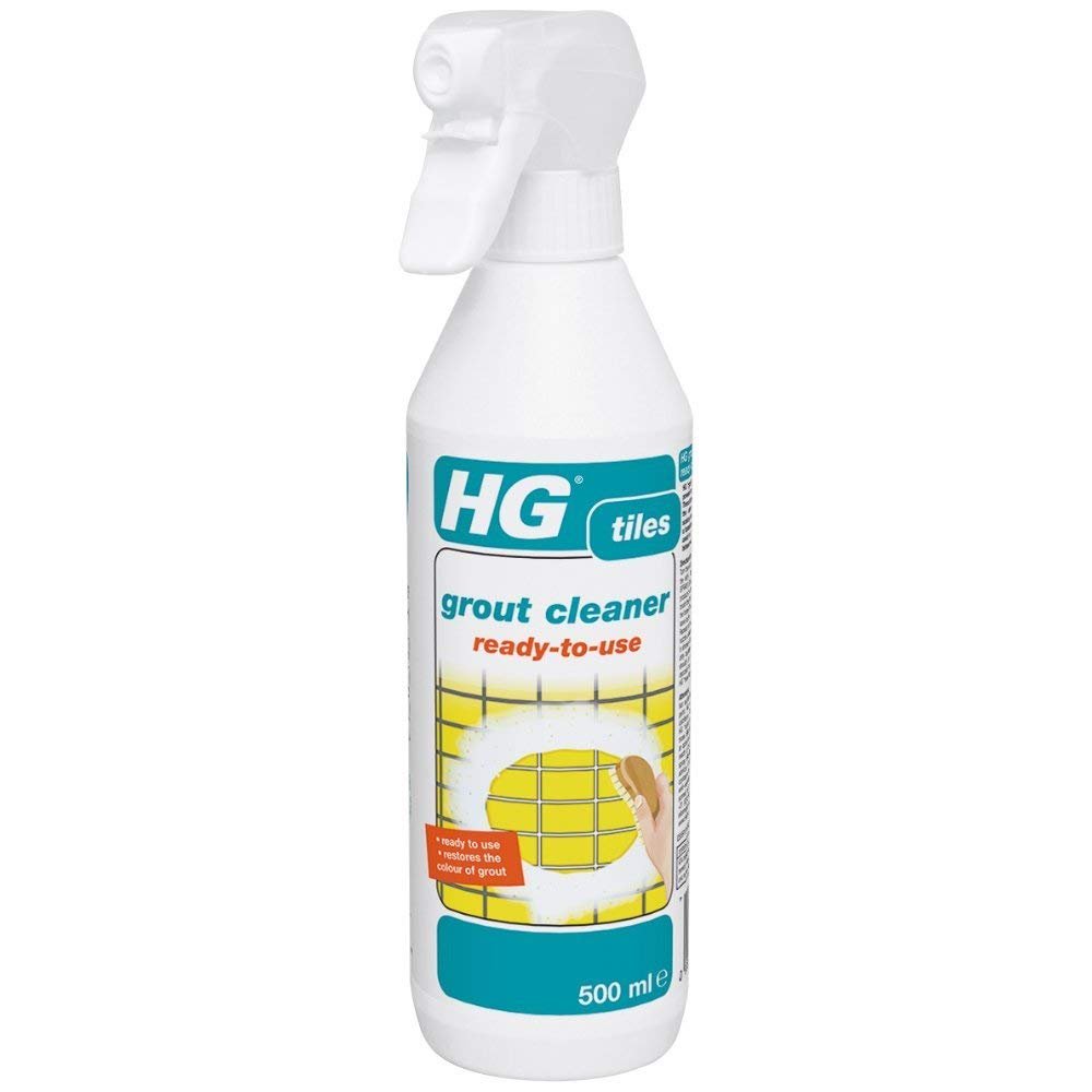 HG Grout Cleaner Ready-to-Use 500ml - Powerful Tile & Grout Cleaner for Floors & Walls - Perfect for Bathroom, Kitchen & Shower Cleaning