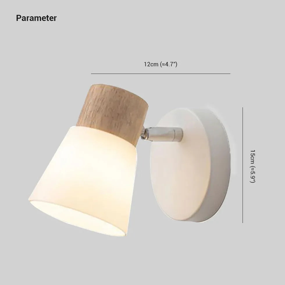 Scandinavian White Glass LED Wall Lights - Modern Minimalist Lighting for Living Room, Bedroom, and Hallway Decor