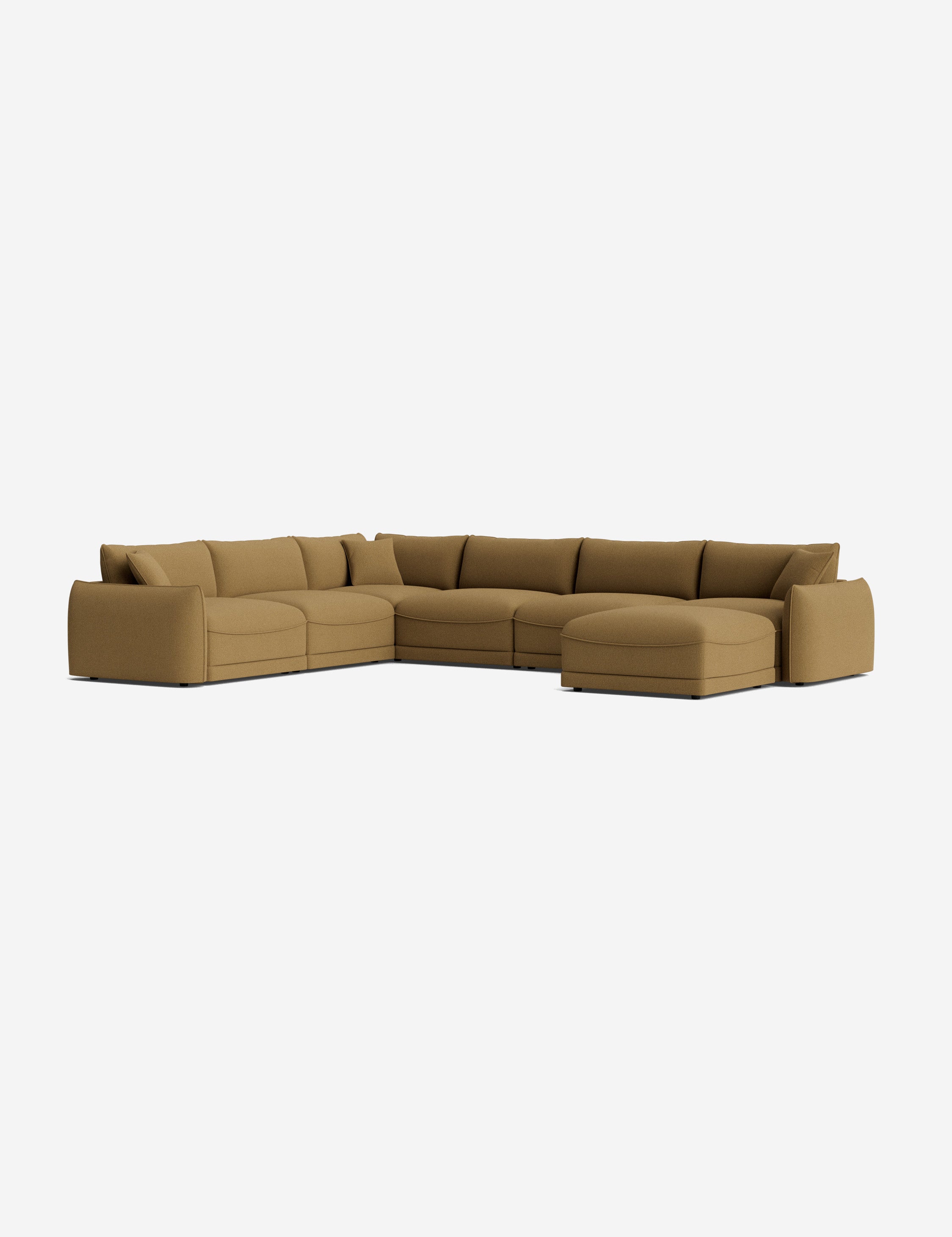 Balmer Modular Corner Sectional Sofa with Ottoman - Modern L-Shaped Living Room Furniture for Small Spaces | Perfect for Apartments, Condos & Family Gatherings