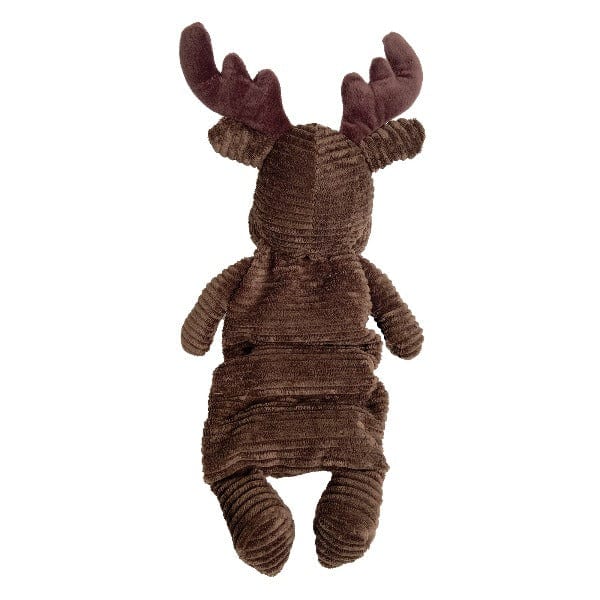 FouFit Corduroy Squeak'n Tube Dog Toy - Durable Moose Design for Small & Medium Dogs - Perfect for Interactive Play, Training & Chewing Fun