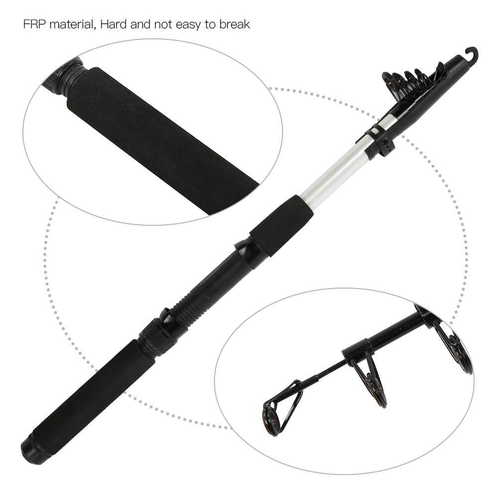 Portable Telescopic Fishing Rod - Lightweight Fiberglass Travel Fishing Pole for Sea, Casting & Spinning | Perfect for Outdoor Adventures, Beach Trips & Camping