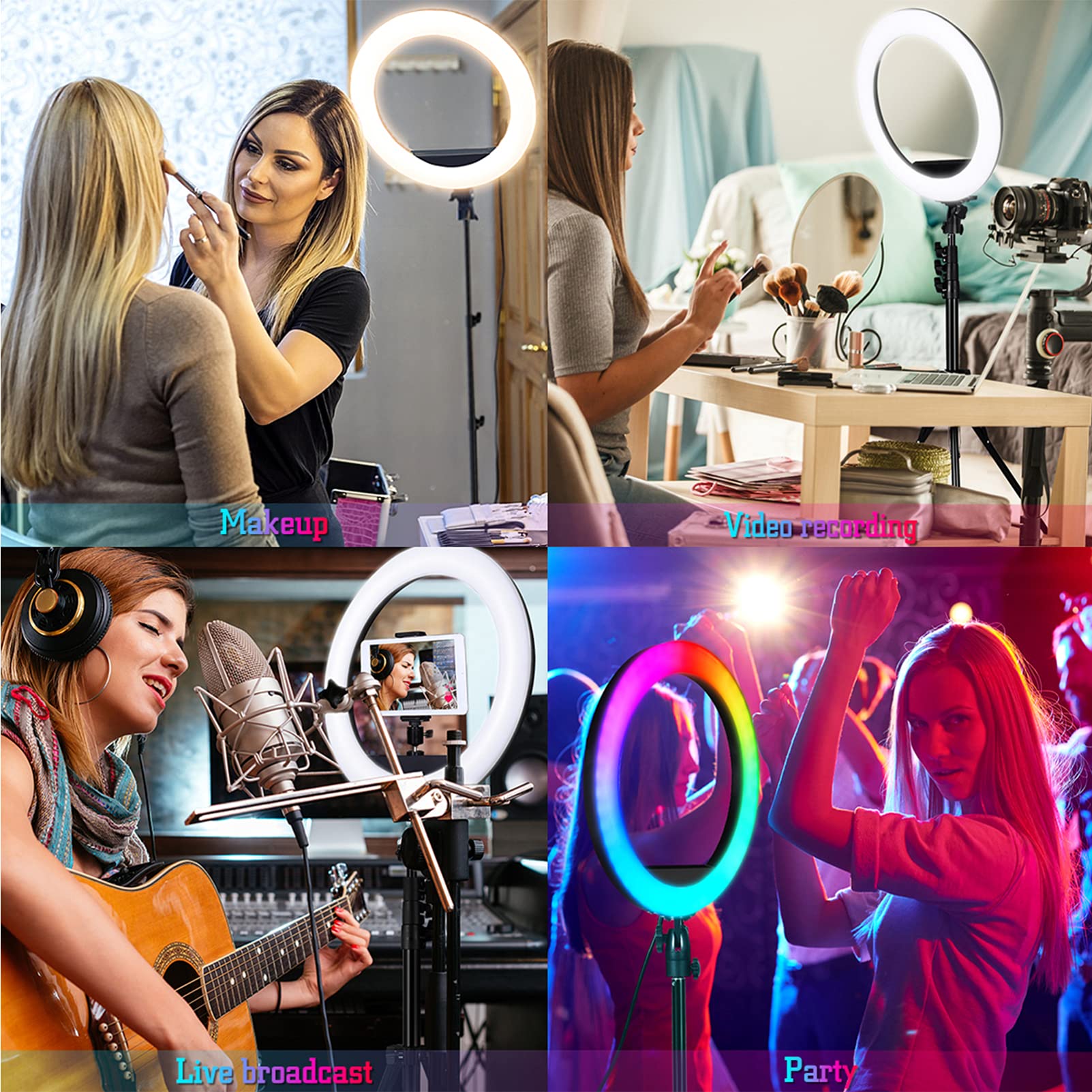 Veemoon Mini Tripod Stand for Phone & Camera - Adjustable Desktop Tripod Holder with Reflector, Light Stand & Phone Mount - Perfect for Photography, Video Shooting & Vlogging
