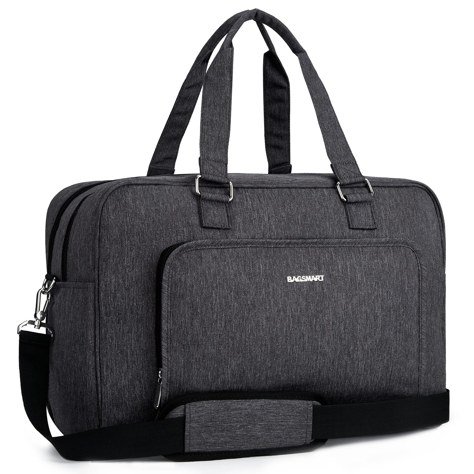BAGSMART Women's Weekender Travel Duffle Bag - Overnight Carry On Bag with Shoe Compartment | Perfect for Weekend Getaways, Gym, Business Trips & Airplane Personal Item