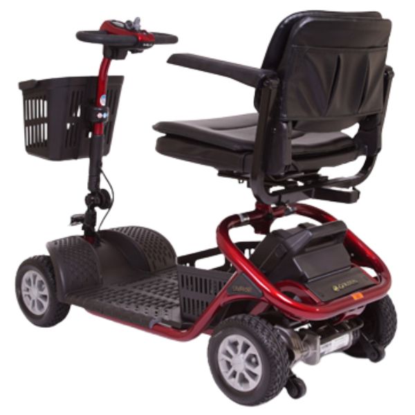 Golden Technologies LiteRider 4 Wheel Mobility Scooter GL141 - Lightweight Foldable Electric Scooter for Adults & Seniors - Indoor & Outdoor Use for Shopping, Travel, and Daily Mobility