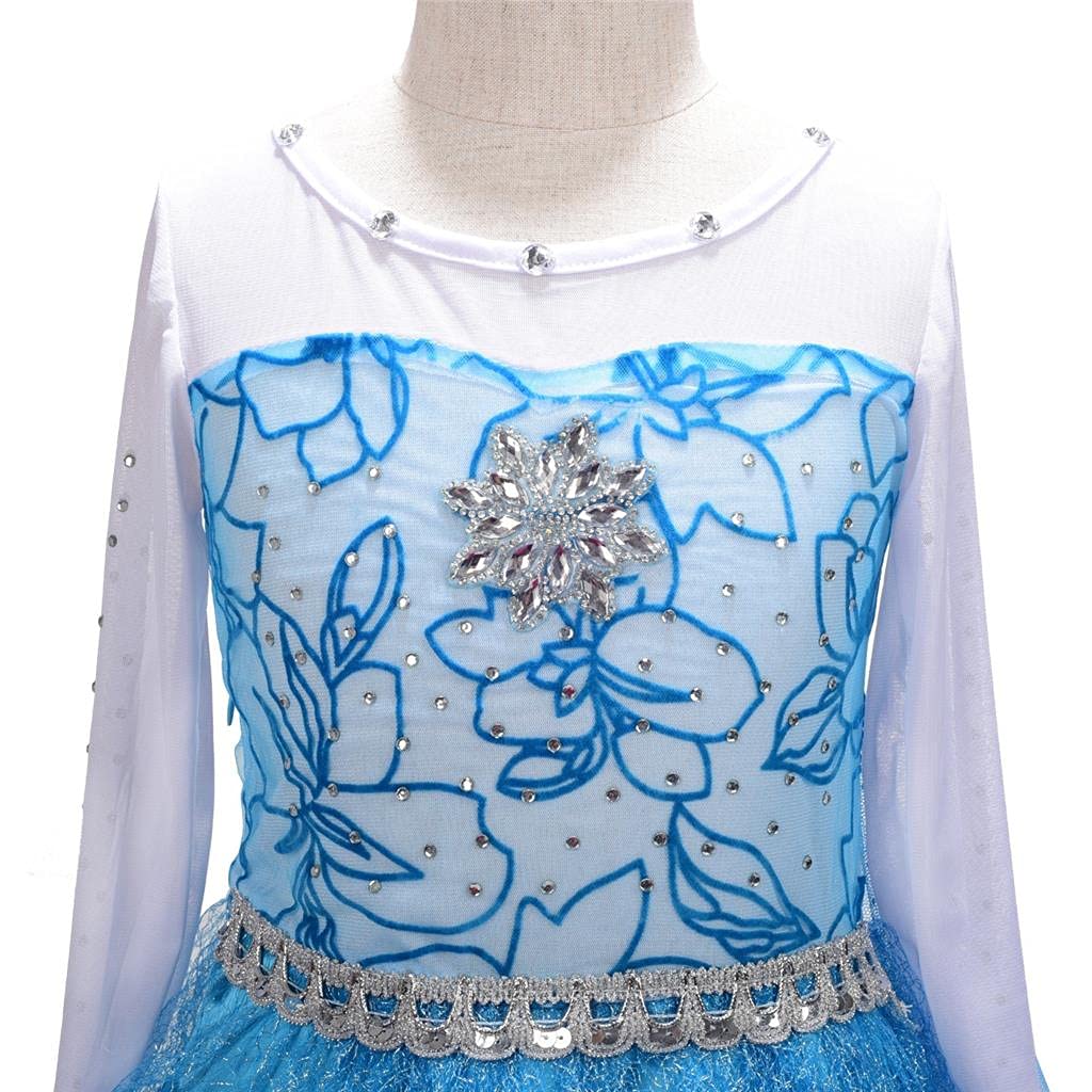 Elegant Daisy Toddler Girls' Ice Princess Dress Costume - Birthday, Halloween, Christmas Party Gown | Perfect for Princess-Themed Parties, Dress-Up Play & Special Occasions