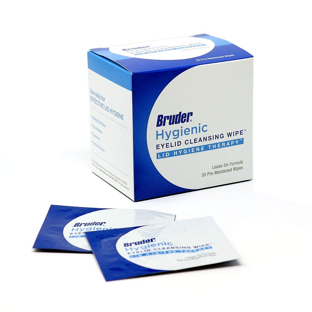 Bruder Hygienic Eyelid Cleansing Wipes - Rinse-Free Exfoliating Wipes for Removing Excess Oil, Debris & Makeup from Eyelids & Lashes | Gentle Eye Care & Cleansing | Hypoallergenic | 30 Count | Perfect for Daily Eye Hygiene, Travel & Post-Makeup Removal