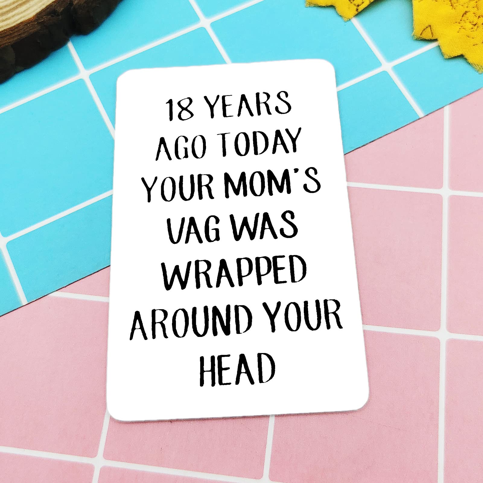 Funny 18th Birthday Card - Engraved Metal Wallet Insert Gift for Men & Women | Perfect 18th Birthday Present for Son, Daughter, Teens, Boys & Girls | Great for Graduation, Milestone Celebrations & Special Occasions