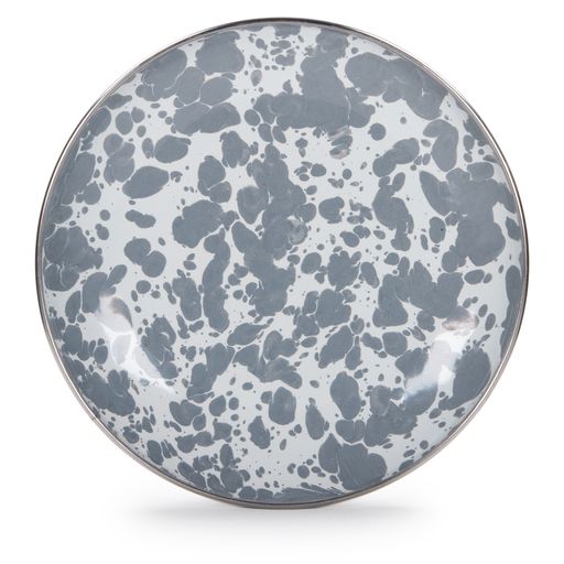 Elegant Gray Swirl Appetizer Plates Set of 4 - 5.75 Inch Small Dessert Plates for Party, Wedding, Cocktail Hour & Home Entertaining